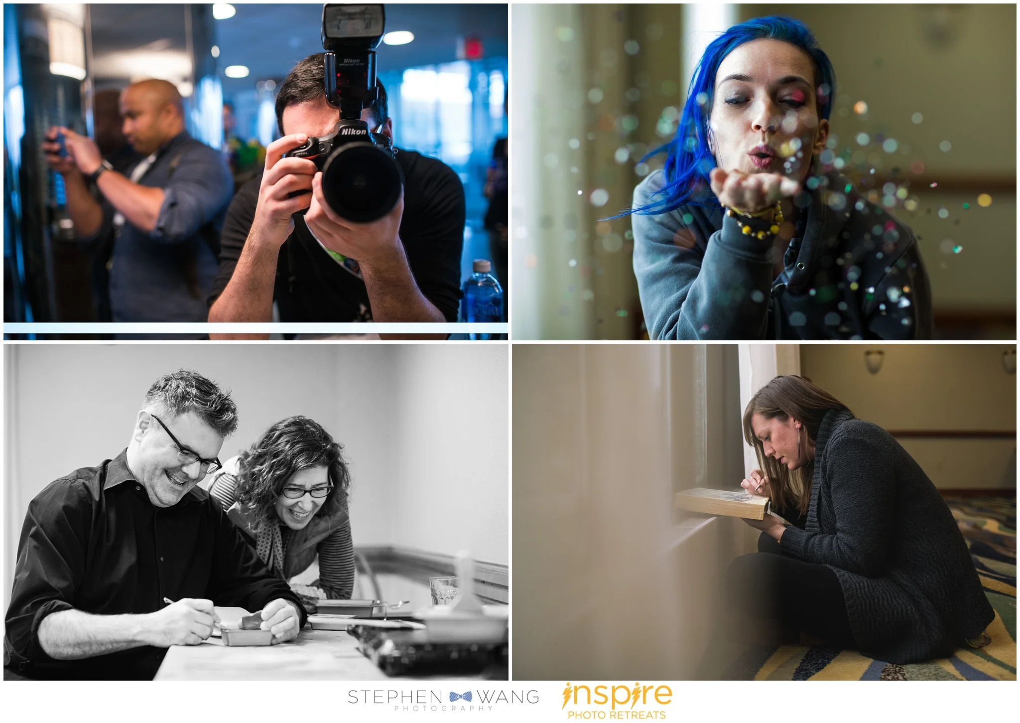 Hands-on workshops, taking pictures, and glitter. All staples of Inspire.