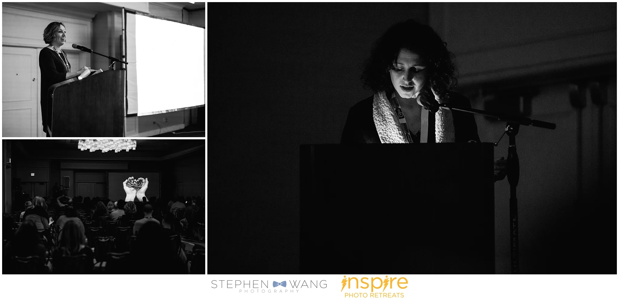 PechaKucha followed dinner - each presenter is allotted 20 seconds for 20 photos each, to showcase their photo series. Some very heartfelt and emotional stories.