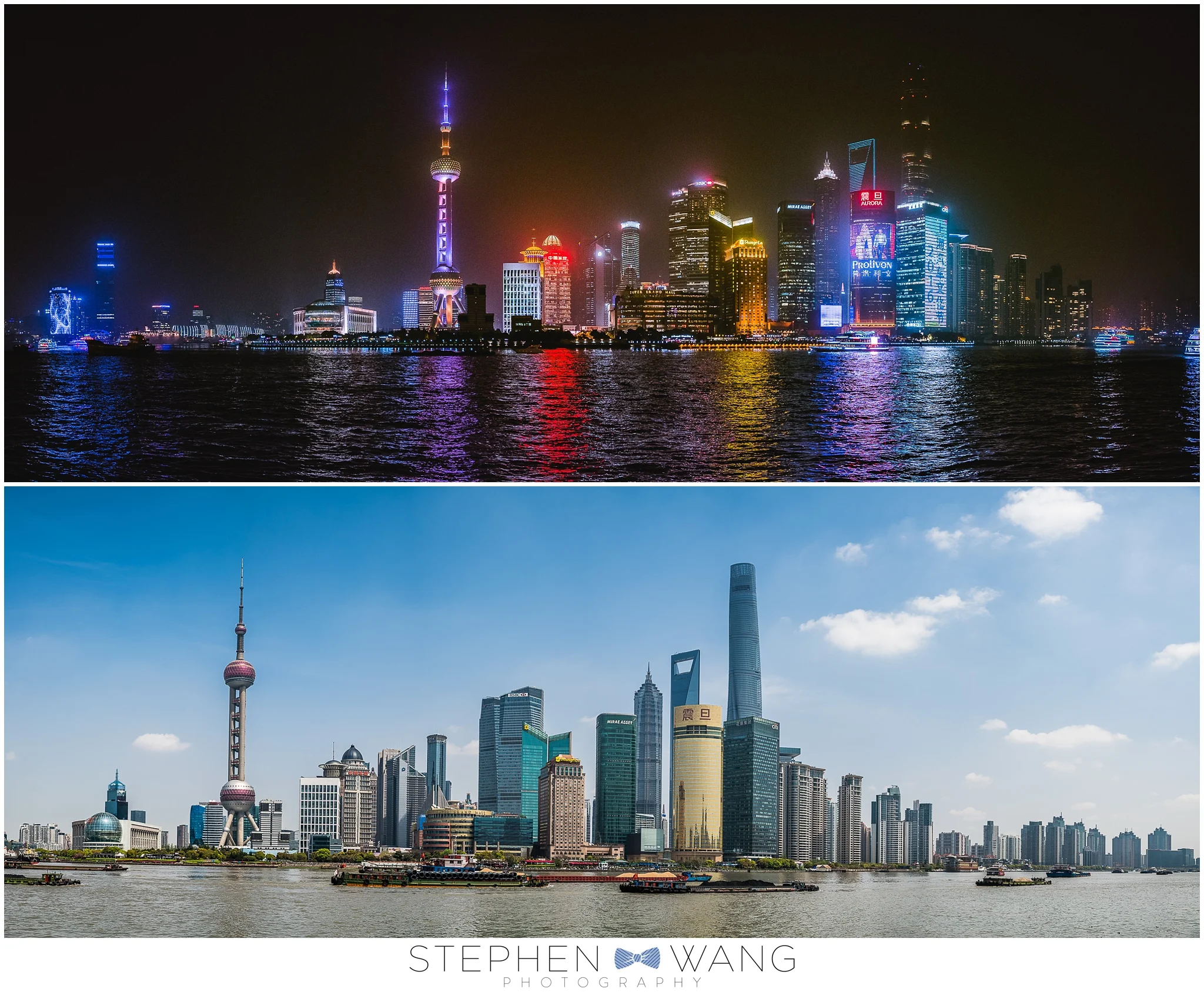 Shanghai, by day and by night.