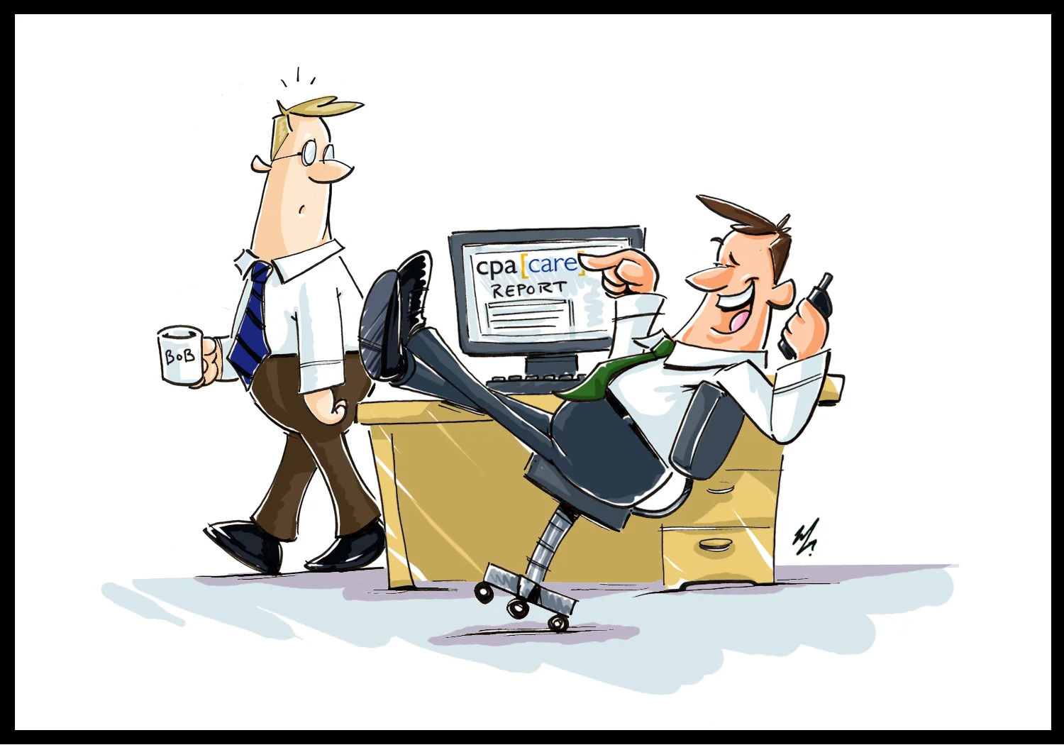 "Bob and Stanley" weekly comic for Paycor