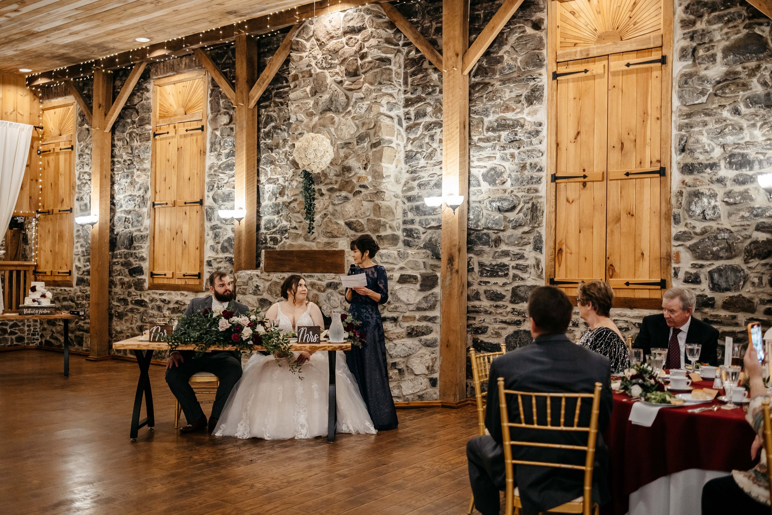 A brides moms speech at Kings Mill.