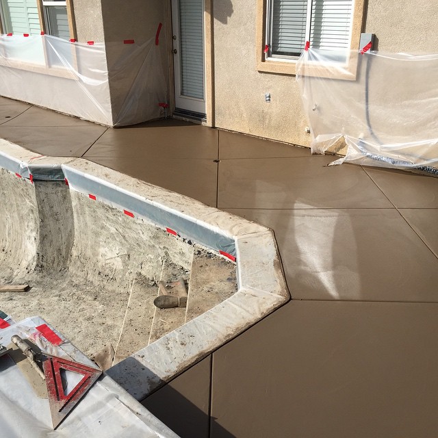 During the process of concrete flat work