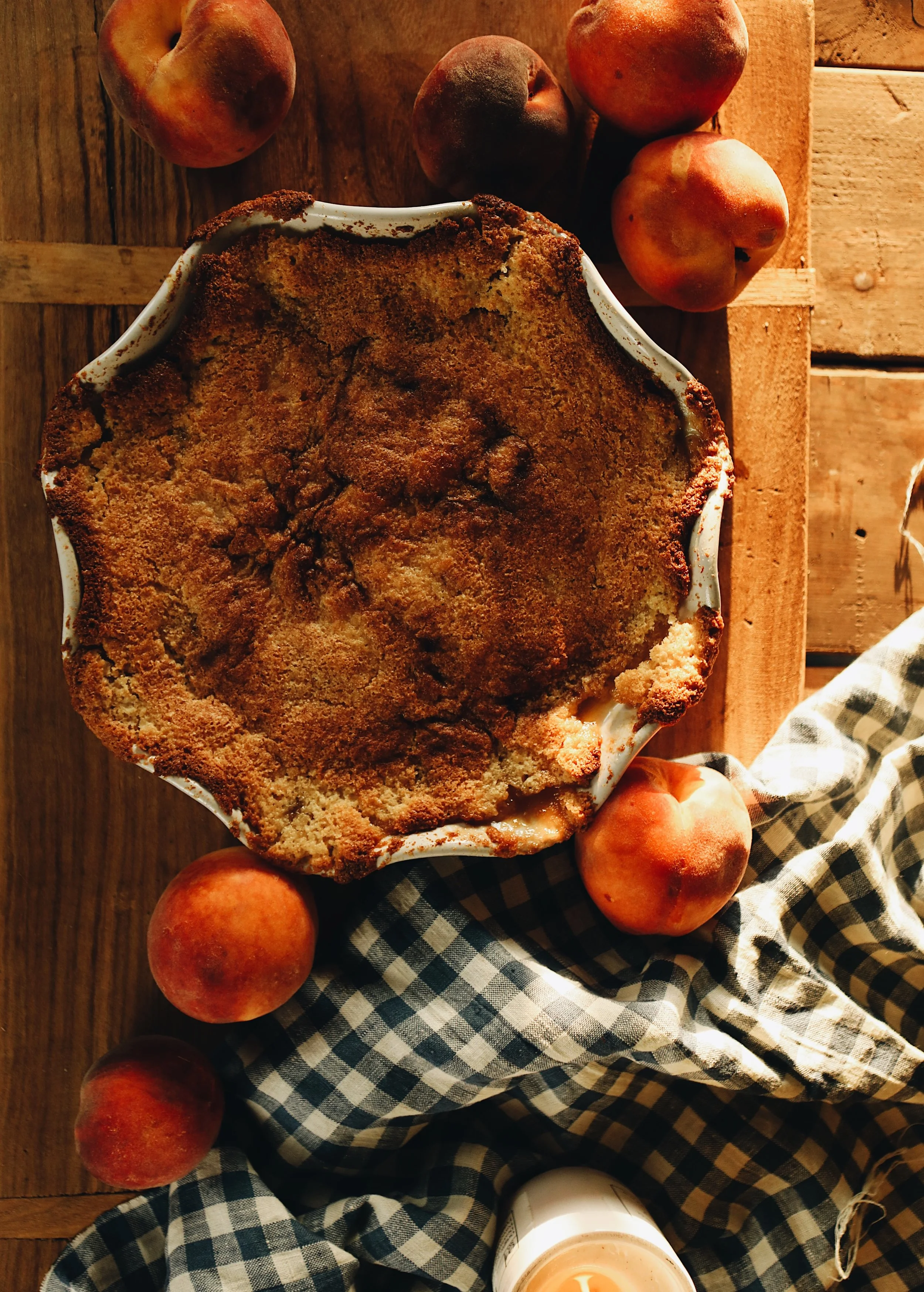 Peach Cornmeal Cobbler