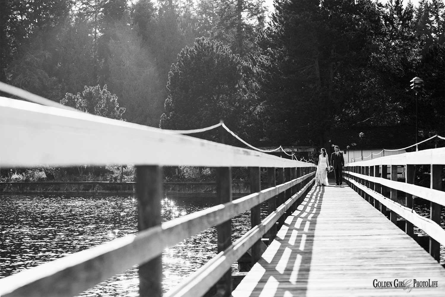 Kiana Lodge waterfront wedding | sunlight on the water