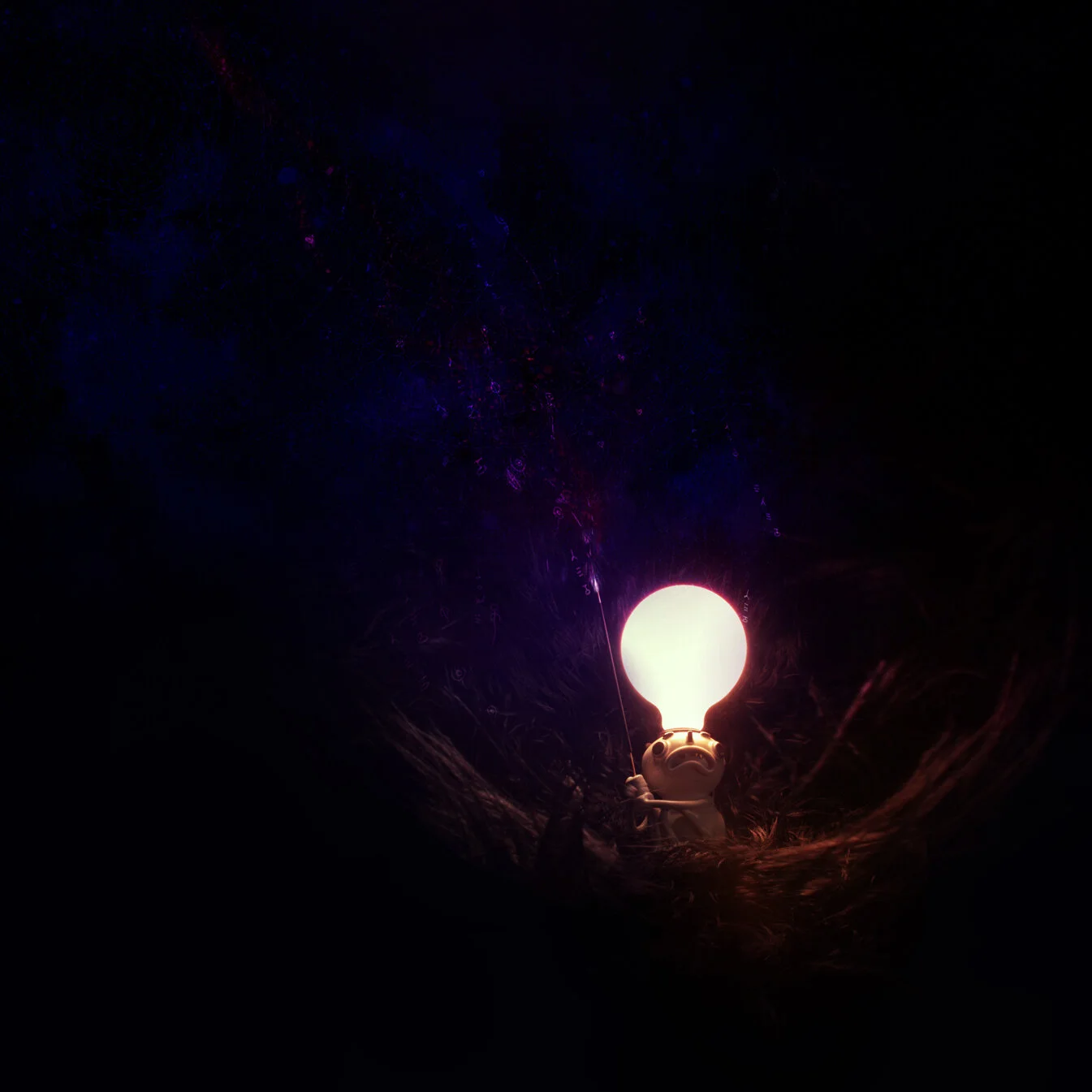 “Apprehension” Porcelain, High Fire Reduction, Gold Luster, Photoshop, 2020