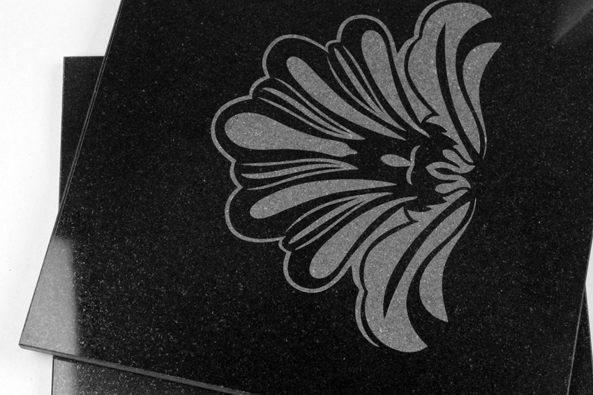 Laser engraving of granite and marble