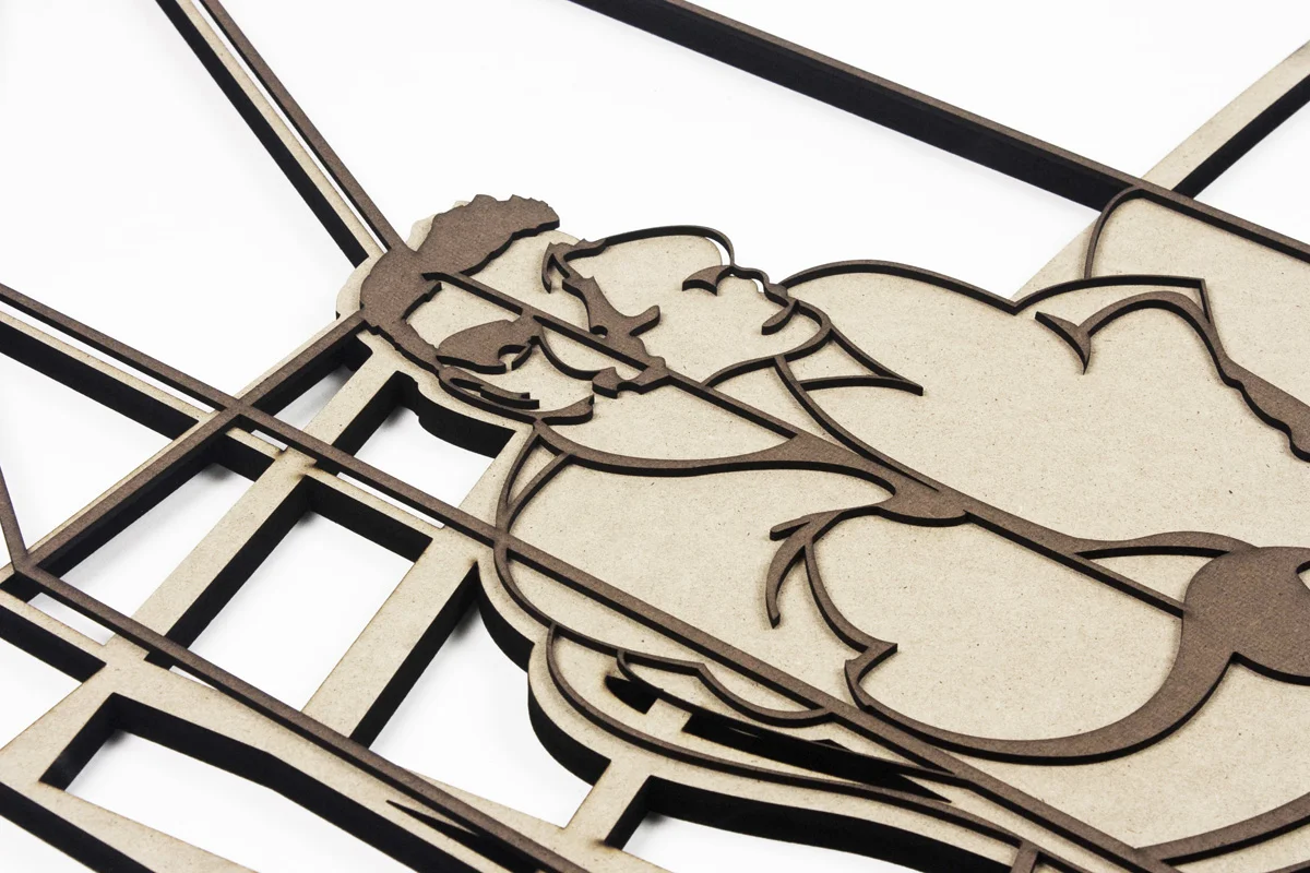 Laser cutting wood. MDF and hardboard.