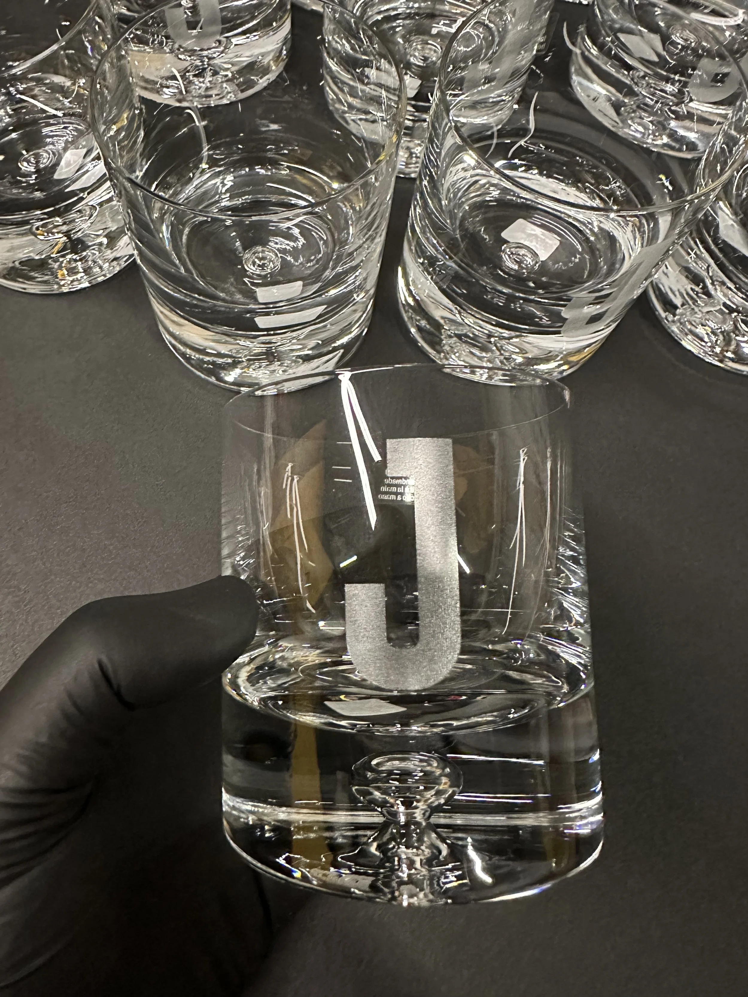 Laser engraved glasses