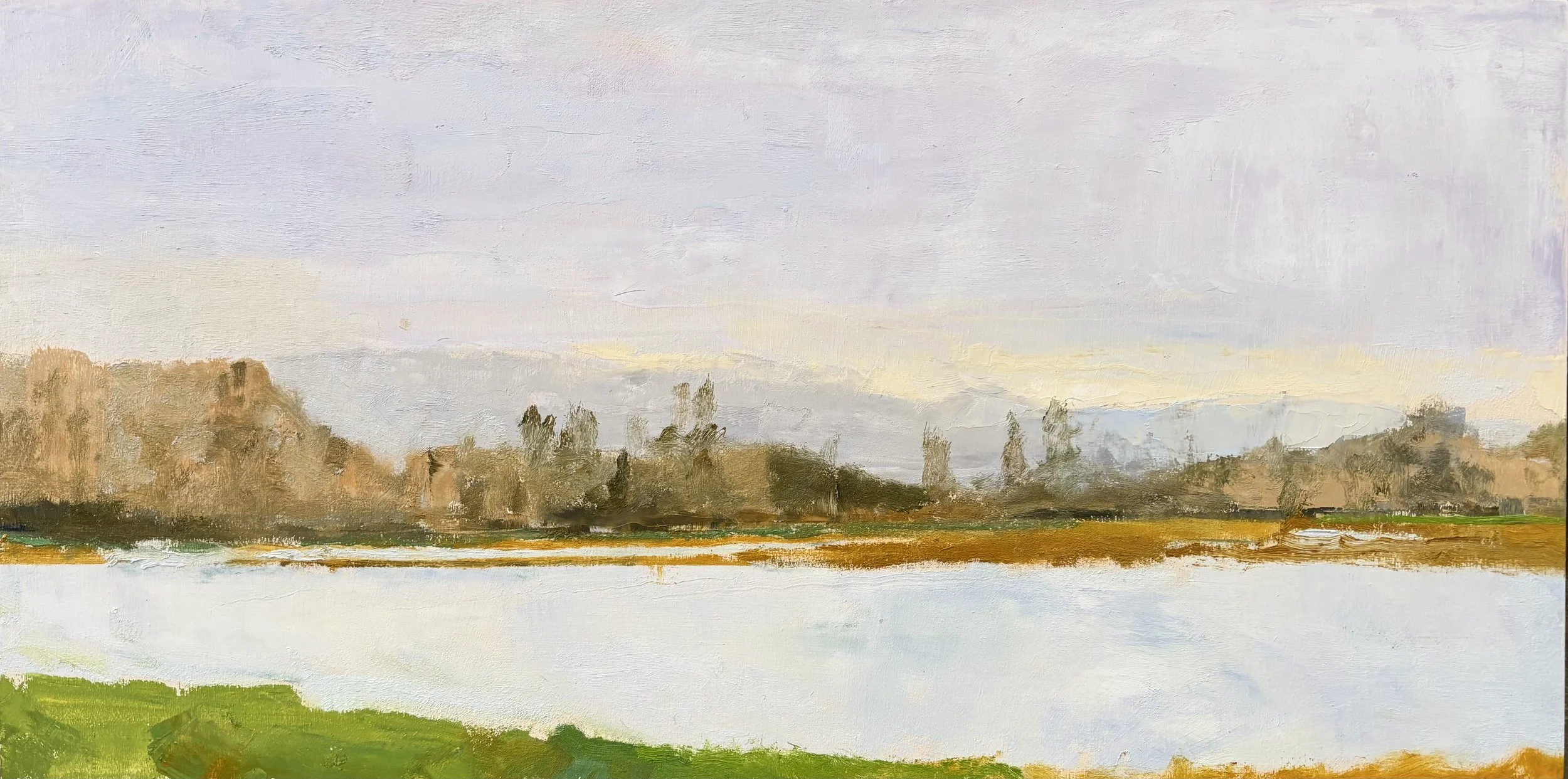 Would That it Could Be That Simple, 12" x 24 oil on panel, 2026