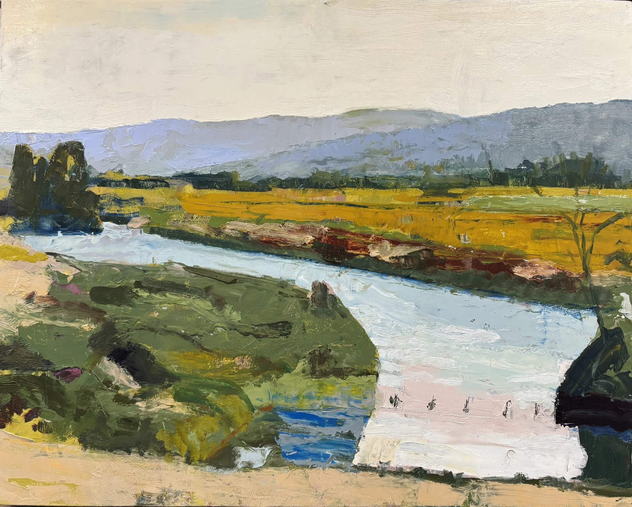 Oak Island Slough 16" x 20" oil on panel, 2025