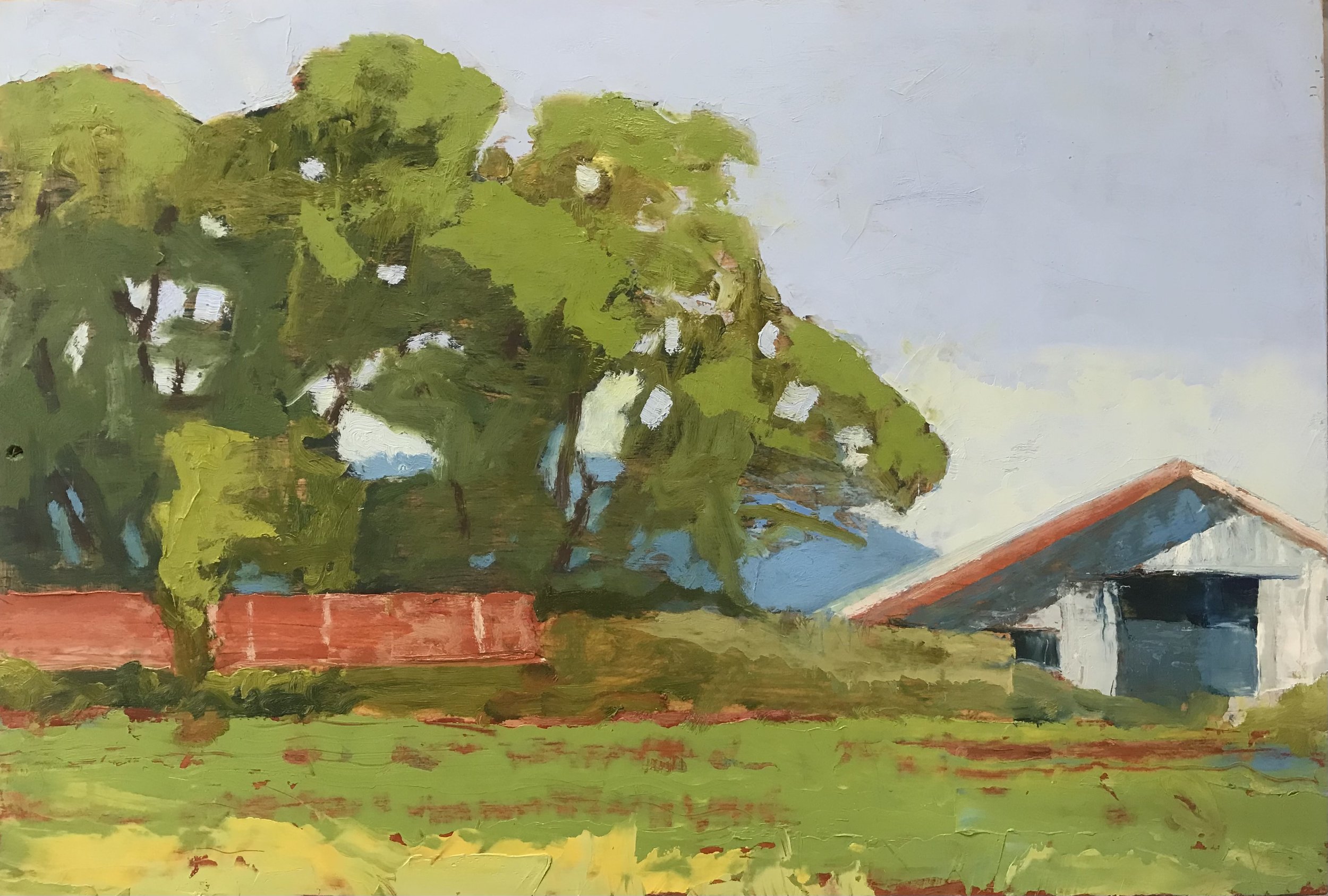 An Old Farm 14.75” x 21.3” oil on panel (plein air easel box), 2024