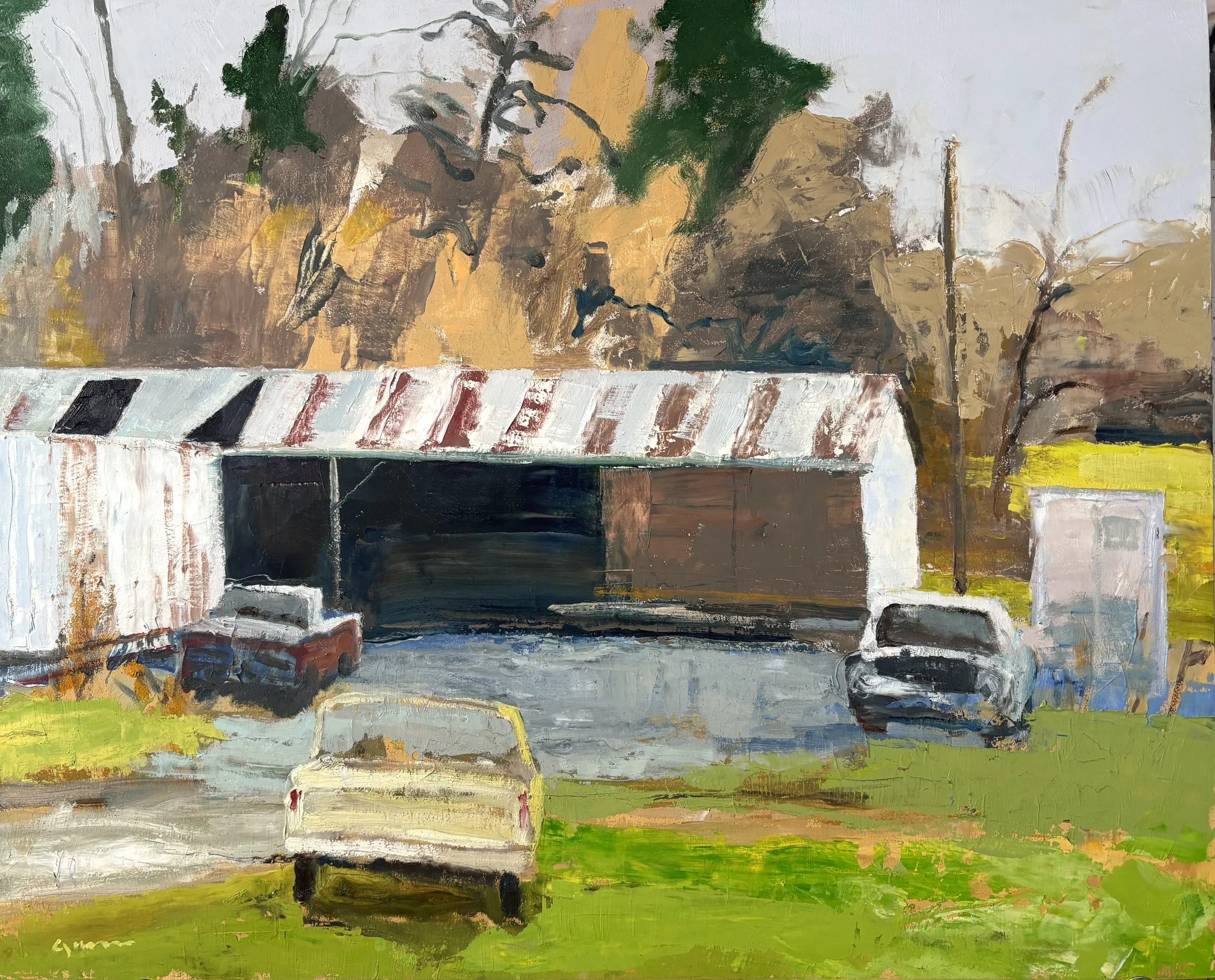 Equipment Yard South 24" x 30" oil on panel, 2026