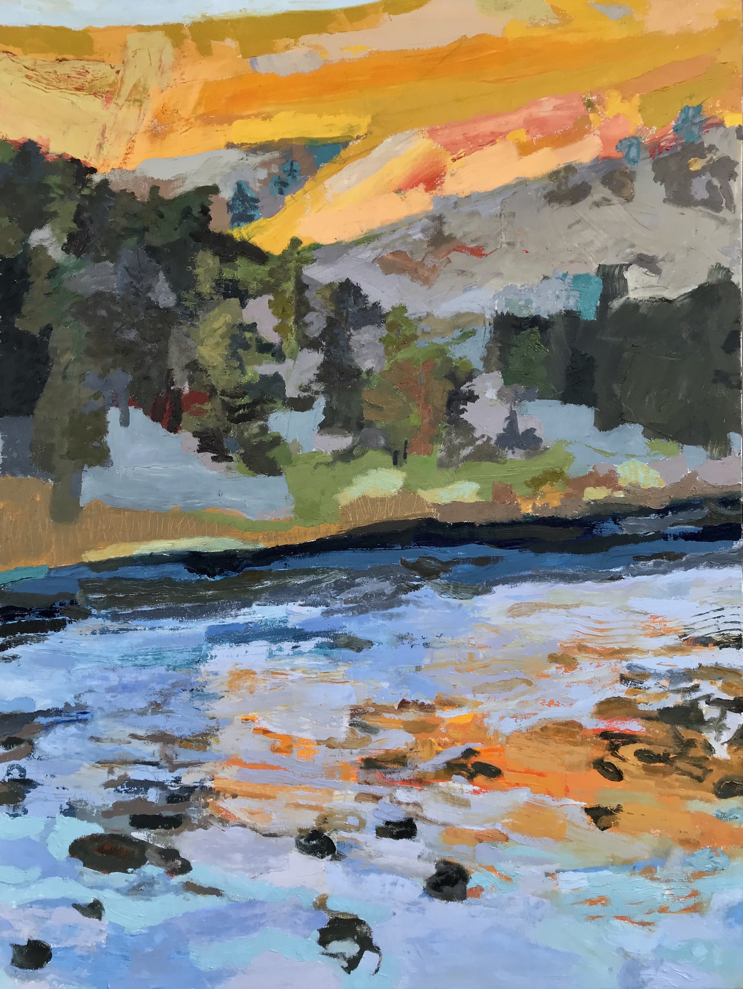Crooked River 40" x 30" oil on canvas, 2021
