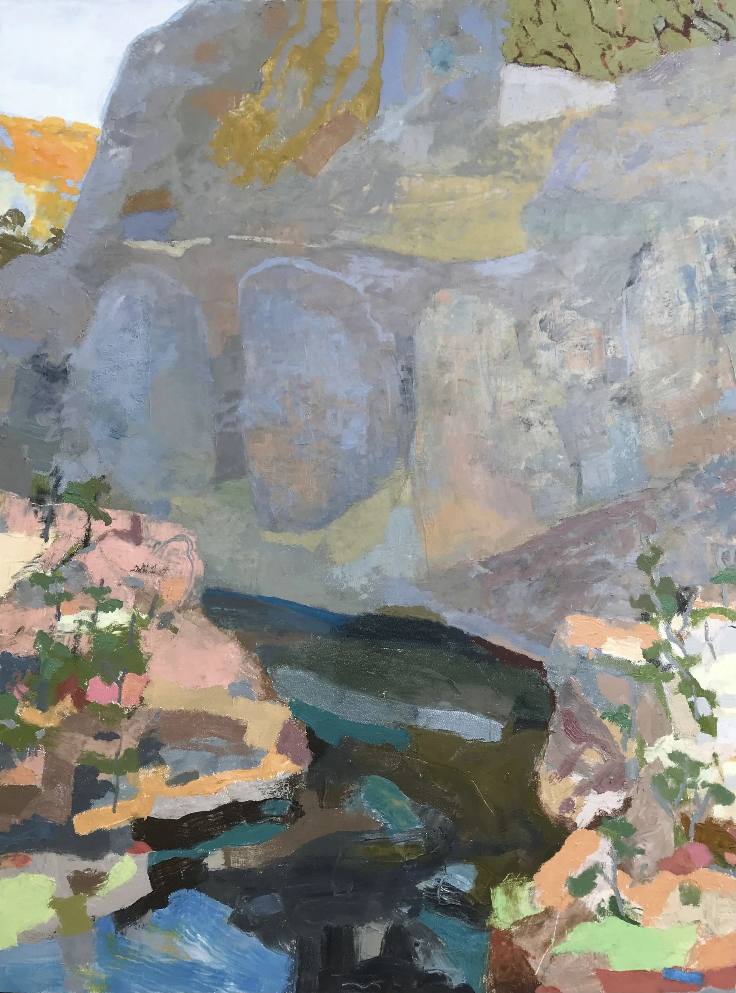 Crooked River from Memory 40" x 30" oil on canvas, 2021