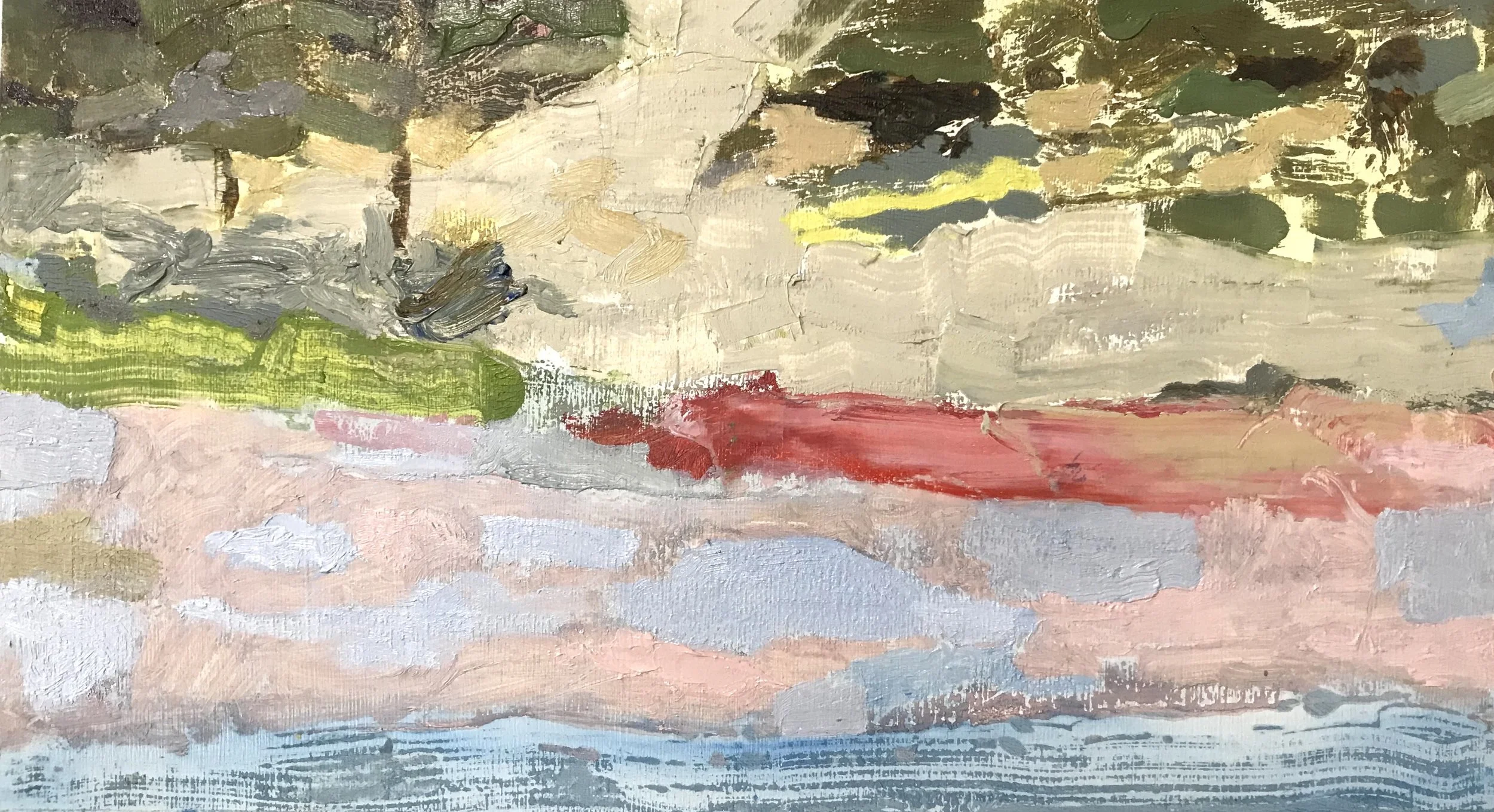 Salmon River Estuary 8" x 12" oil on panel, 2020