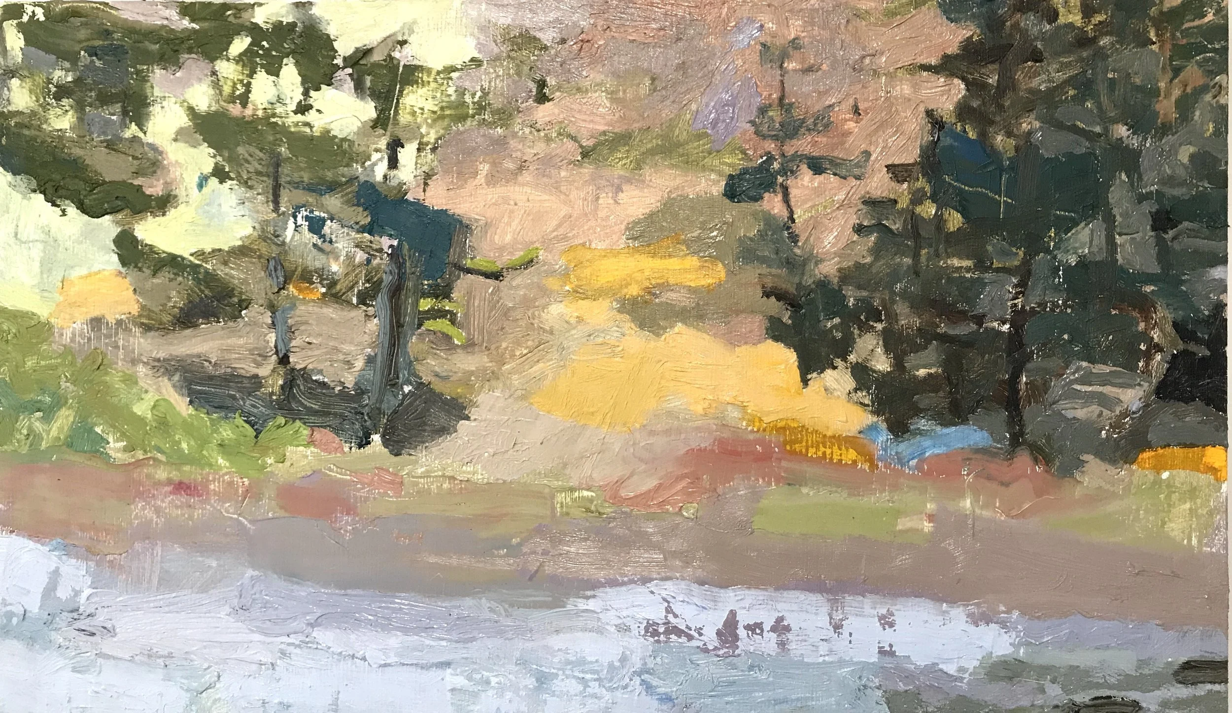 Salmon River Estuary 8" x 12" oil on panel, 2020