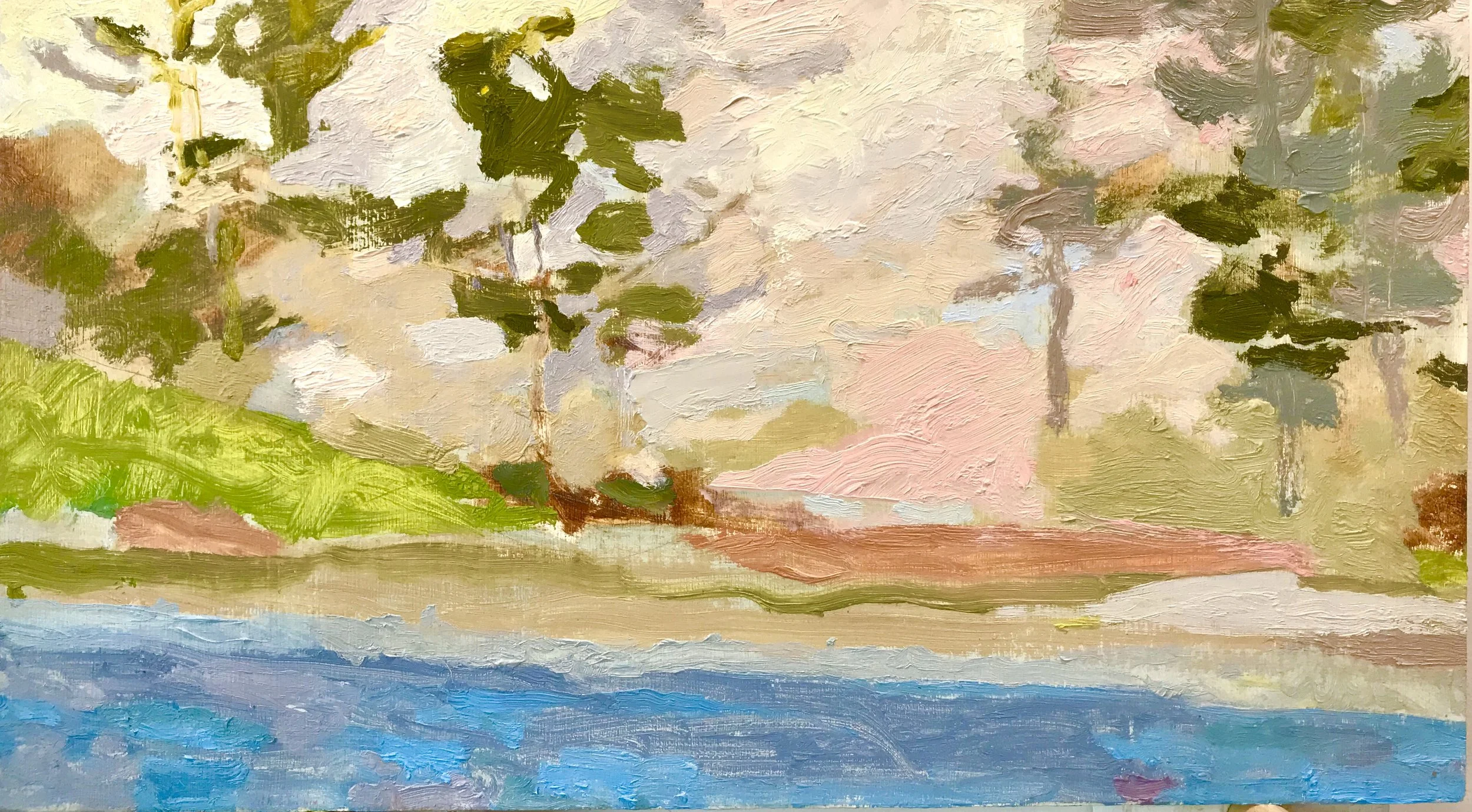 Salmon River Estuary 8" x 12" oil on panel, 2020