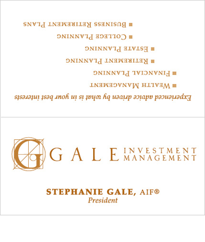 2-Sided Folding Business Card, outside