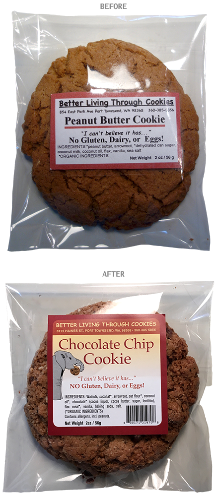 Packaging Label<br>(before & after)