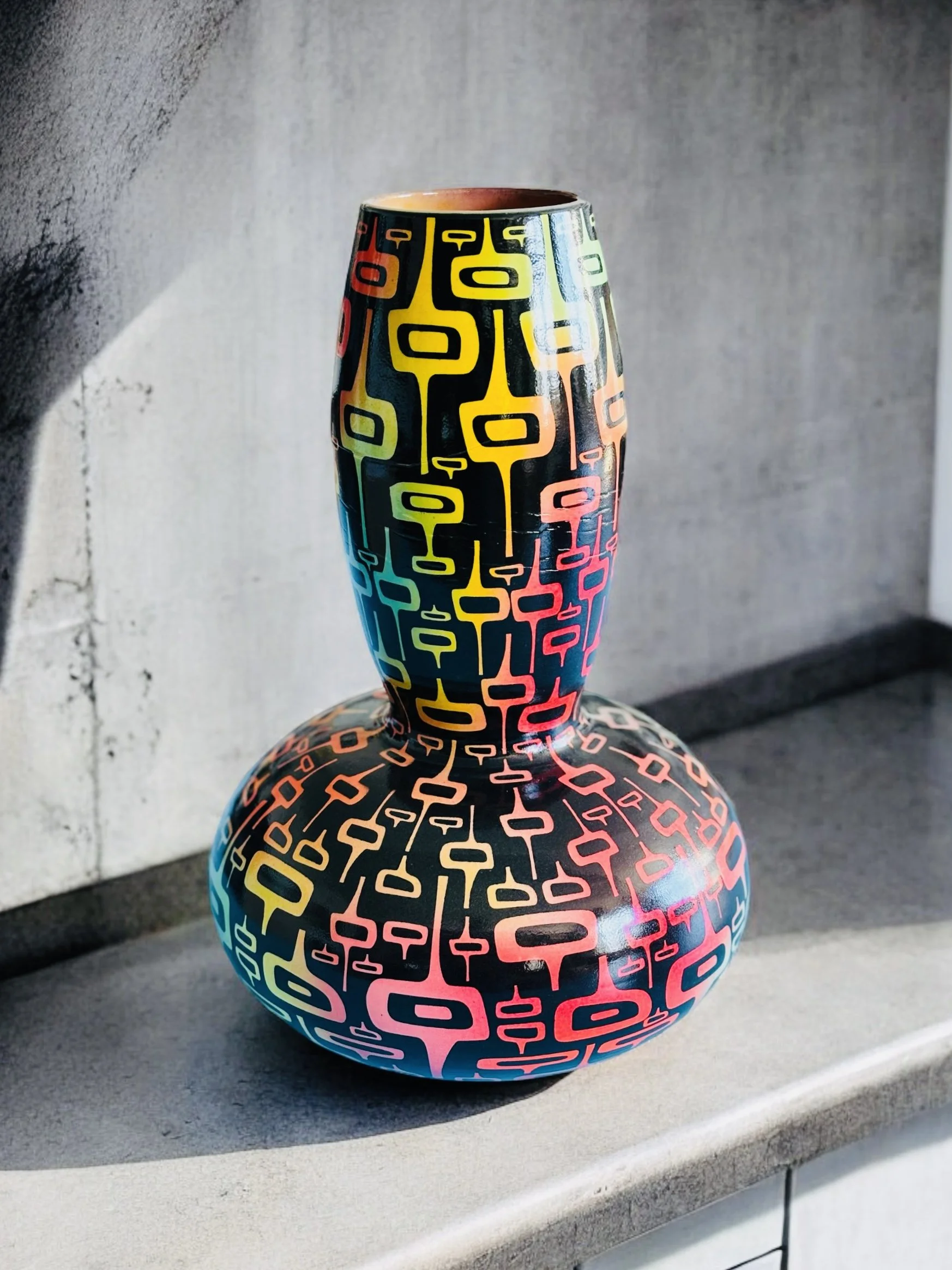 Vinyl / Wax Resist and Color Blocking Surface Design