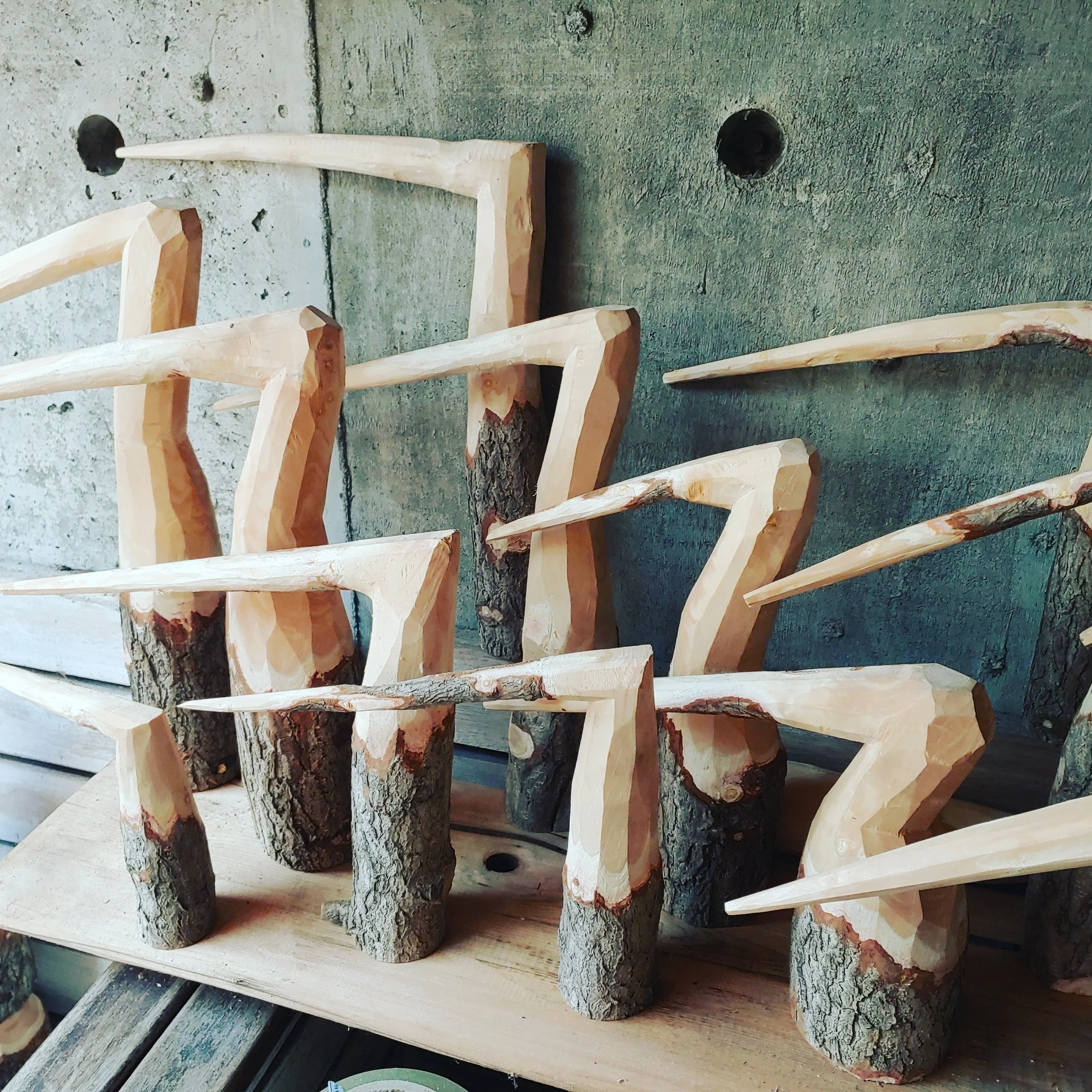 Hand Carved Bird and Fish