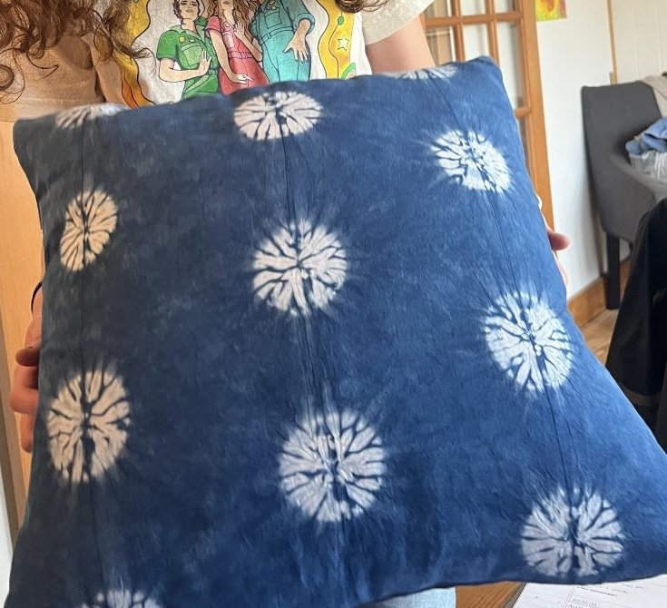 Teens: Art of Shibori: Indigo Dye a Throw Pillow