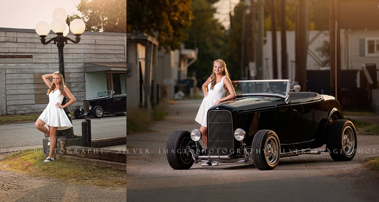 Tomball High School Senior Girl Vintage Car