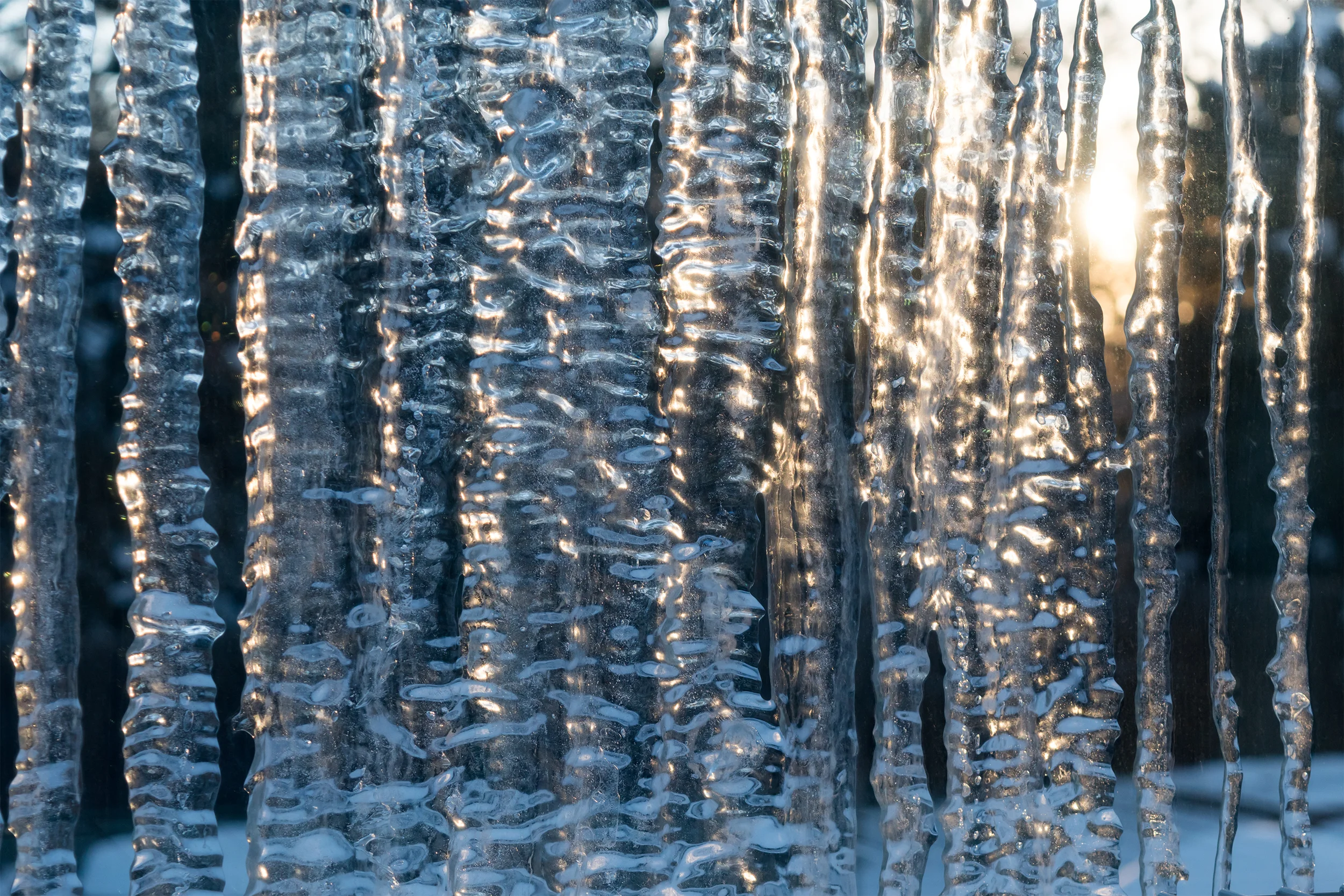 Sunny Ice on Glass