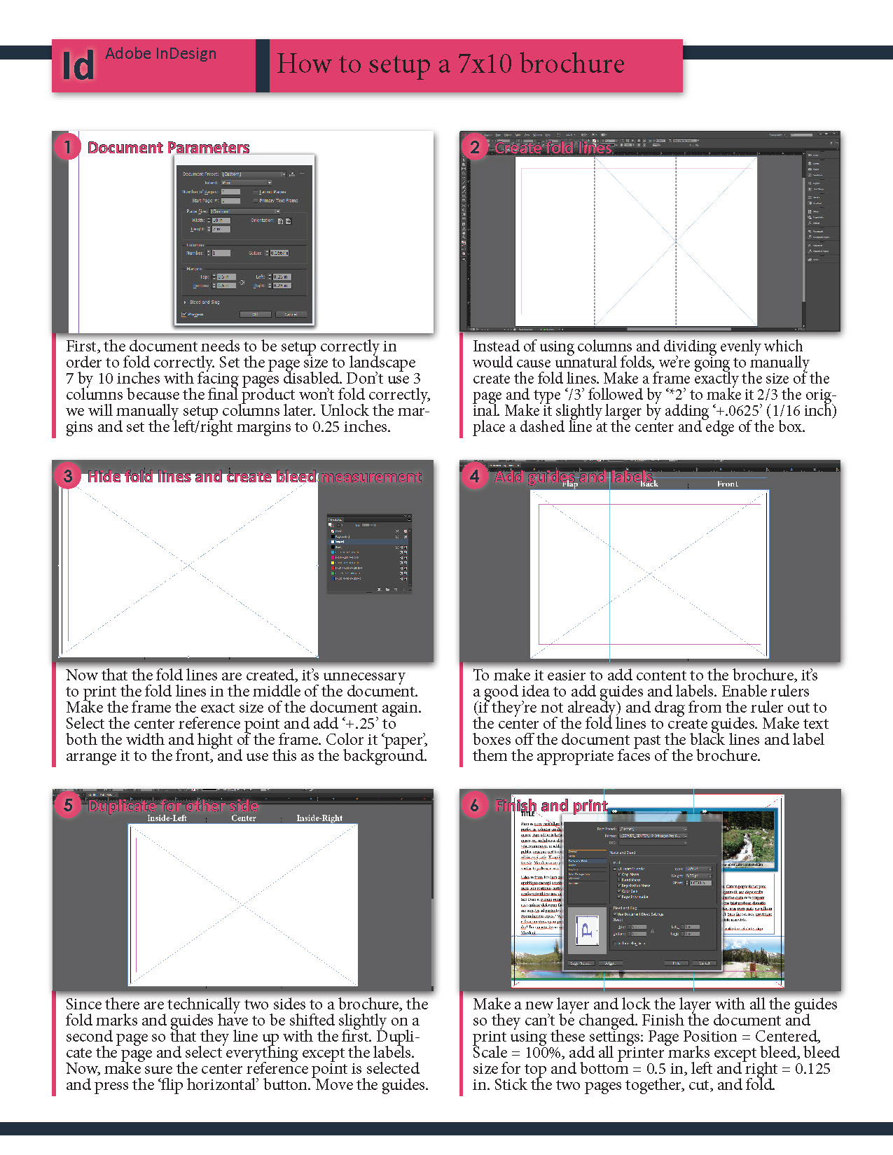 InDesign: Set up a 7x10 brochure