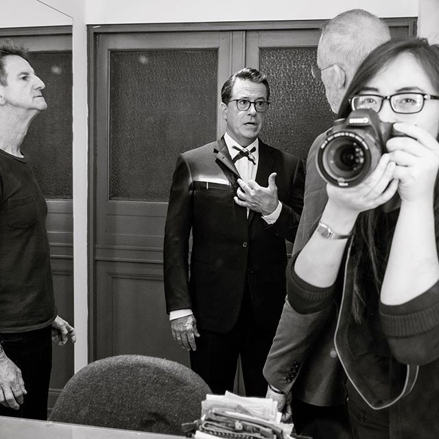Got to hang out on @markseliger's set and @stephenathome's dressing room a few weeks ago and excited to finally share behind-the-scenes photos of this @gq cover shoot on #studiosophy.com/blog 👈 #GQMOTY #stephencolbert
