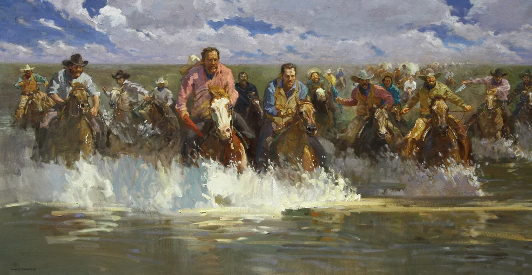 Rush to Claim 38” x 72” SOLD
