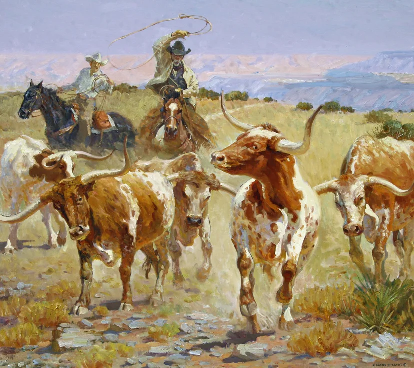 Showdown on the Range 40” x 45” SOLD
