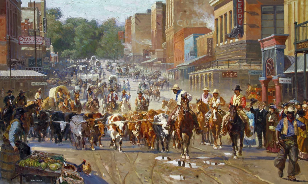 Arriving Fort Worth 50” x 82” SOLD