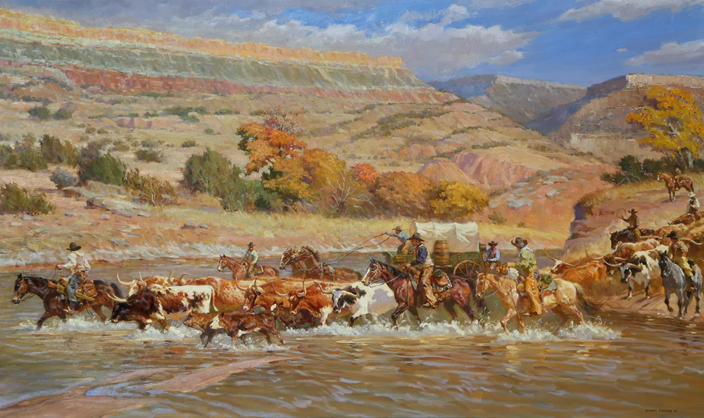 Morning Drive in Palo Duro 48” x 80” SOLD