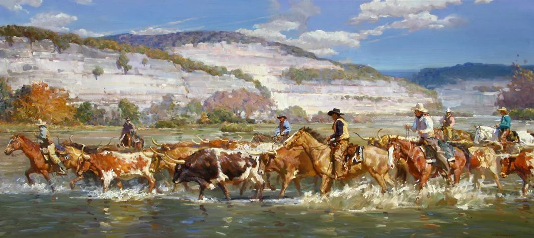 Brazos River Roundup 36” x 80” SOLD