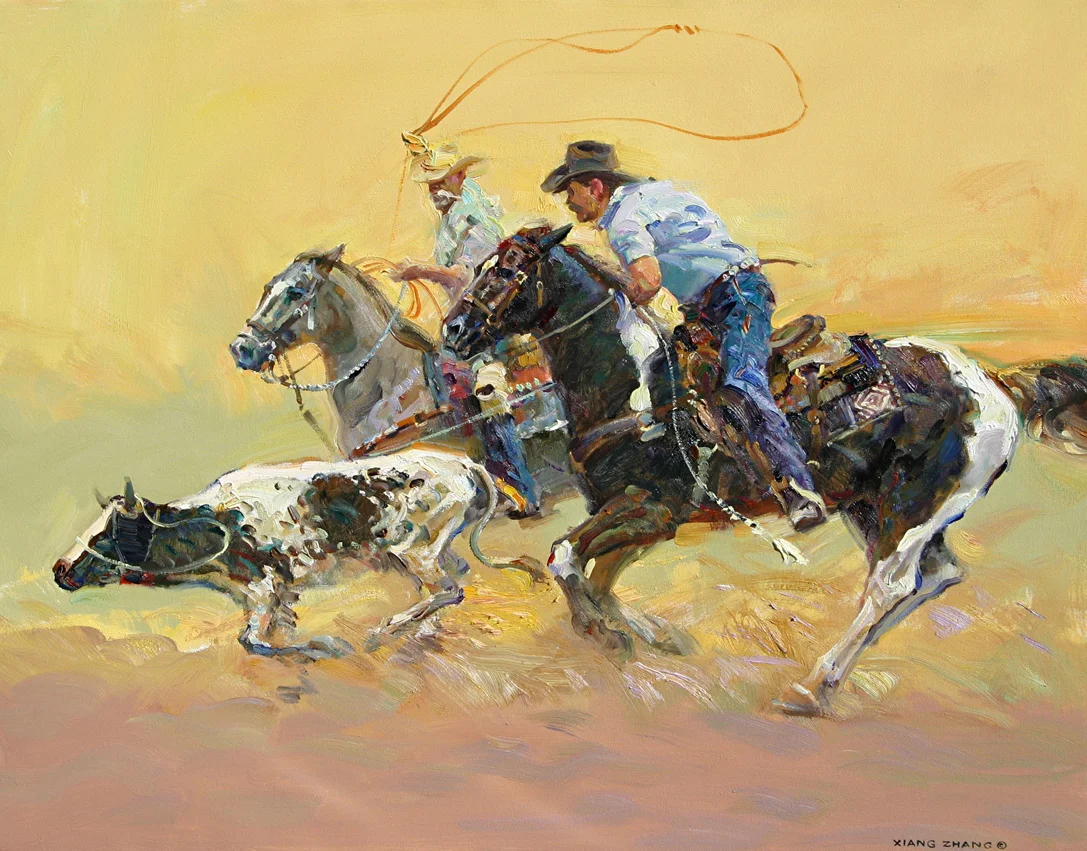 Team Roping 25" x 32" SOLD