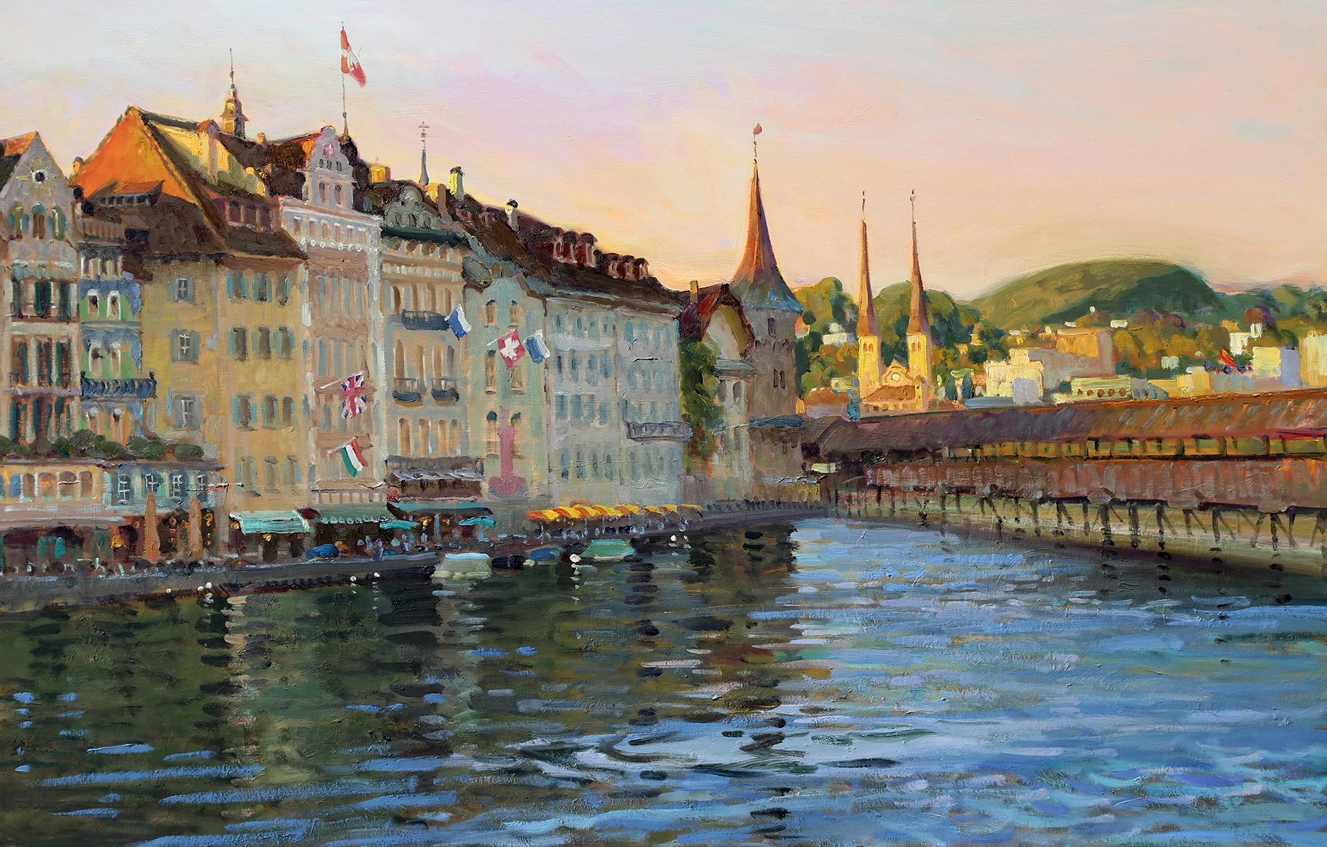 Lucerne Sunset 36" x 56"