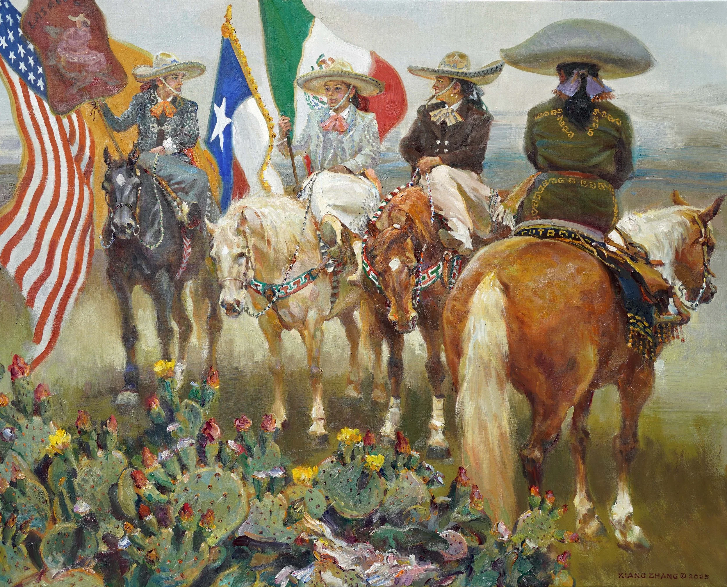 "Fiesta" oil on linen 32" x 40"