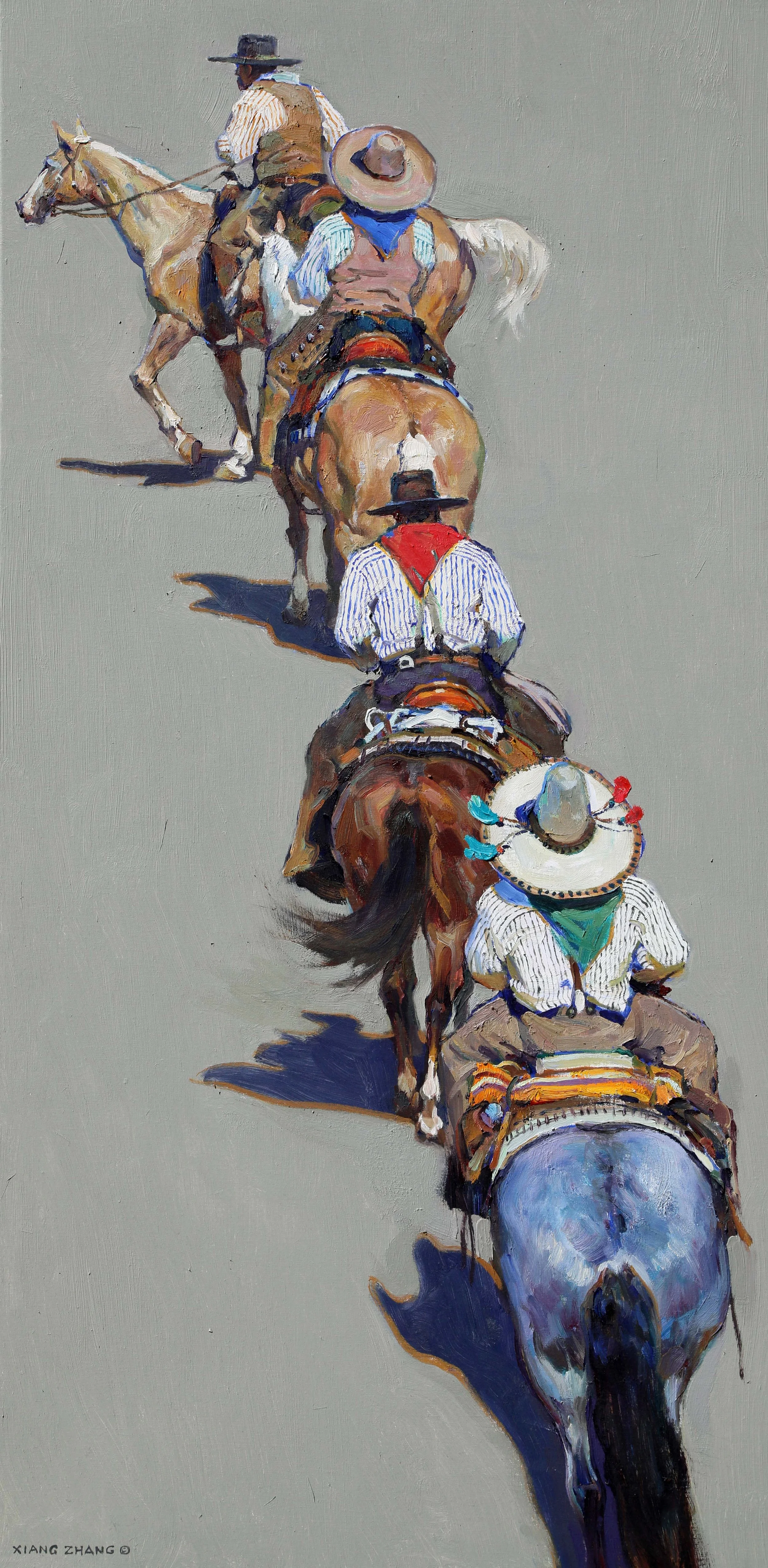 " Chisholm Trail "     oil on linen 48" x 24"
