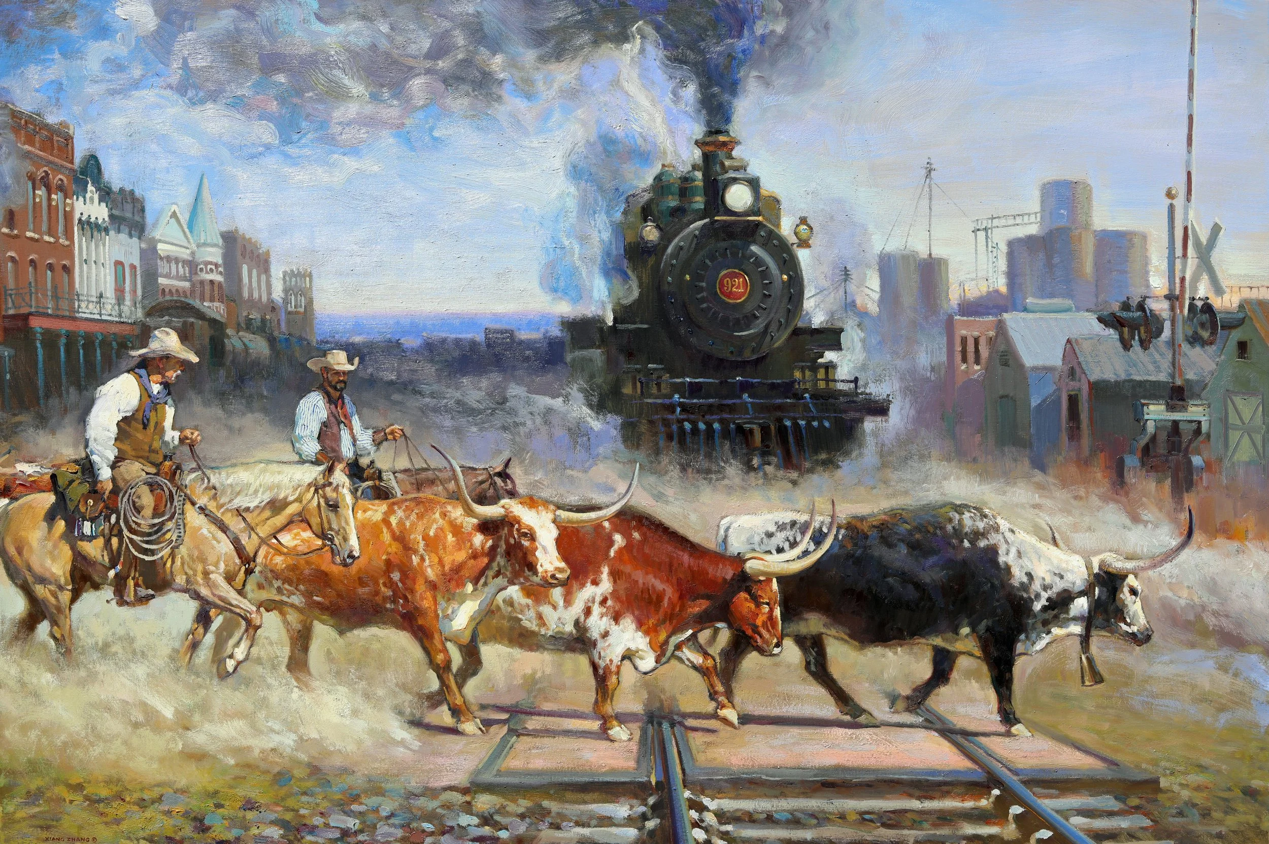 "Historic Crossing Path" oil on linen 48" x 72" Sold 