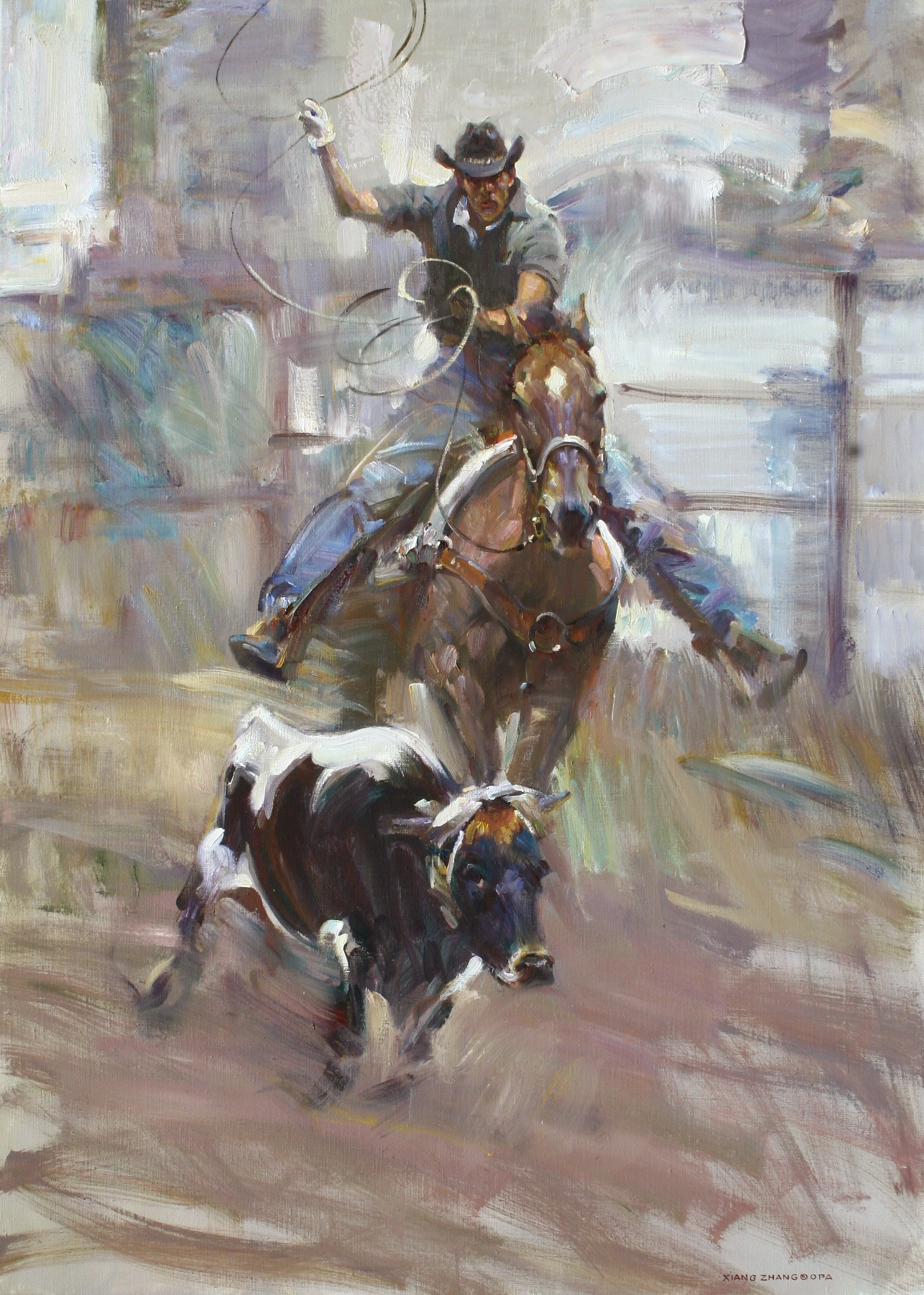 "Fast Lariat" oil on linen 50" x 36" Sold