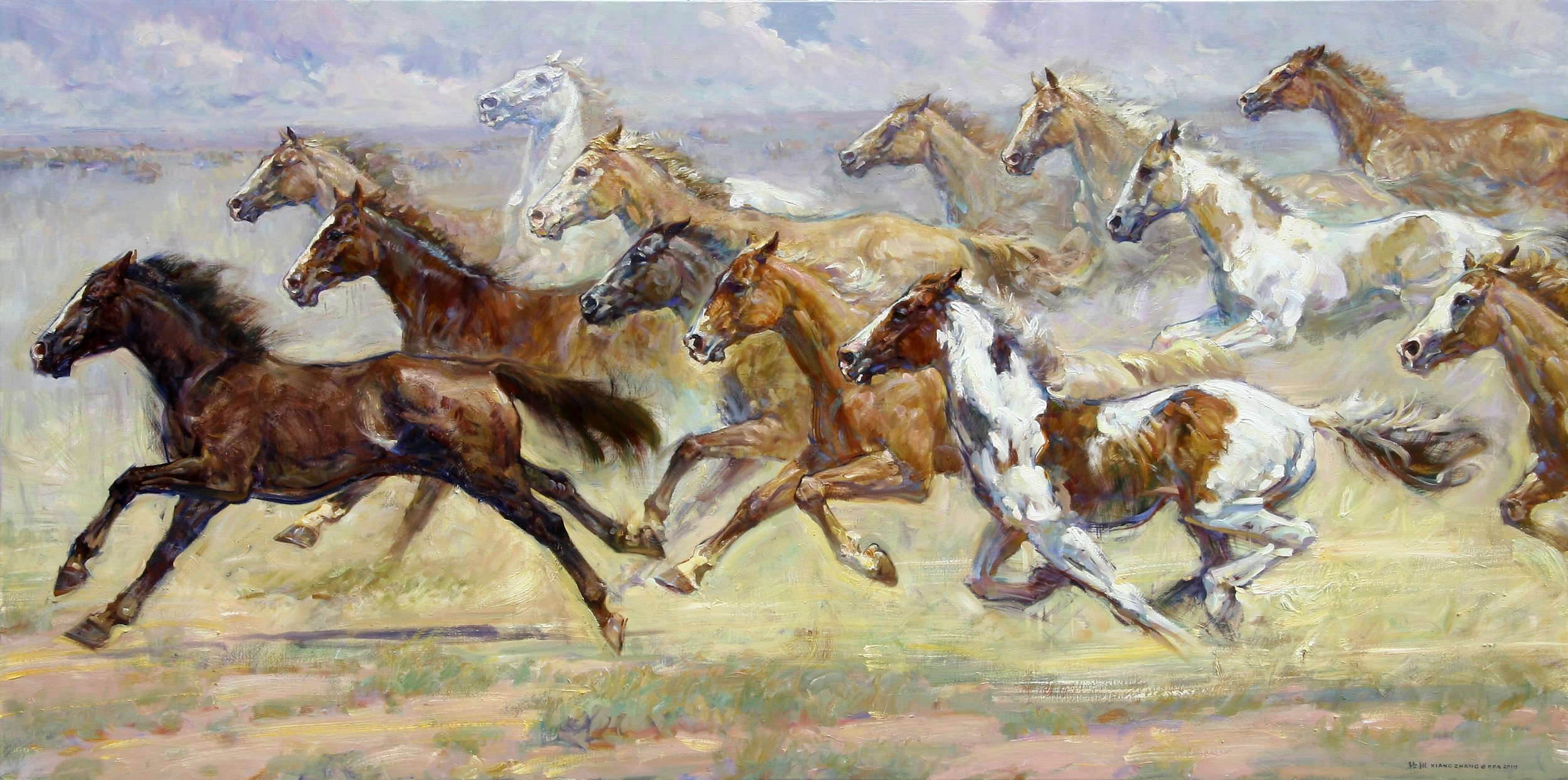 "Gallop" (Detail) oil on linen