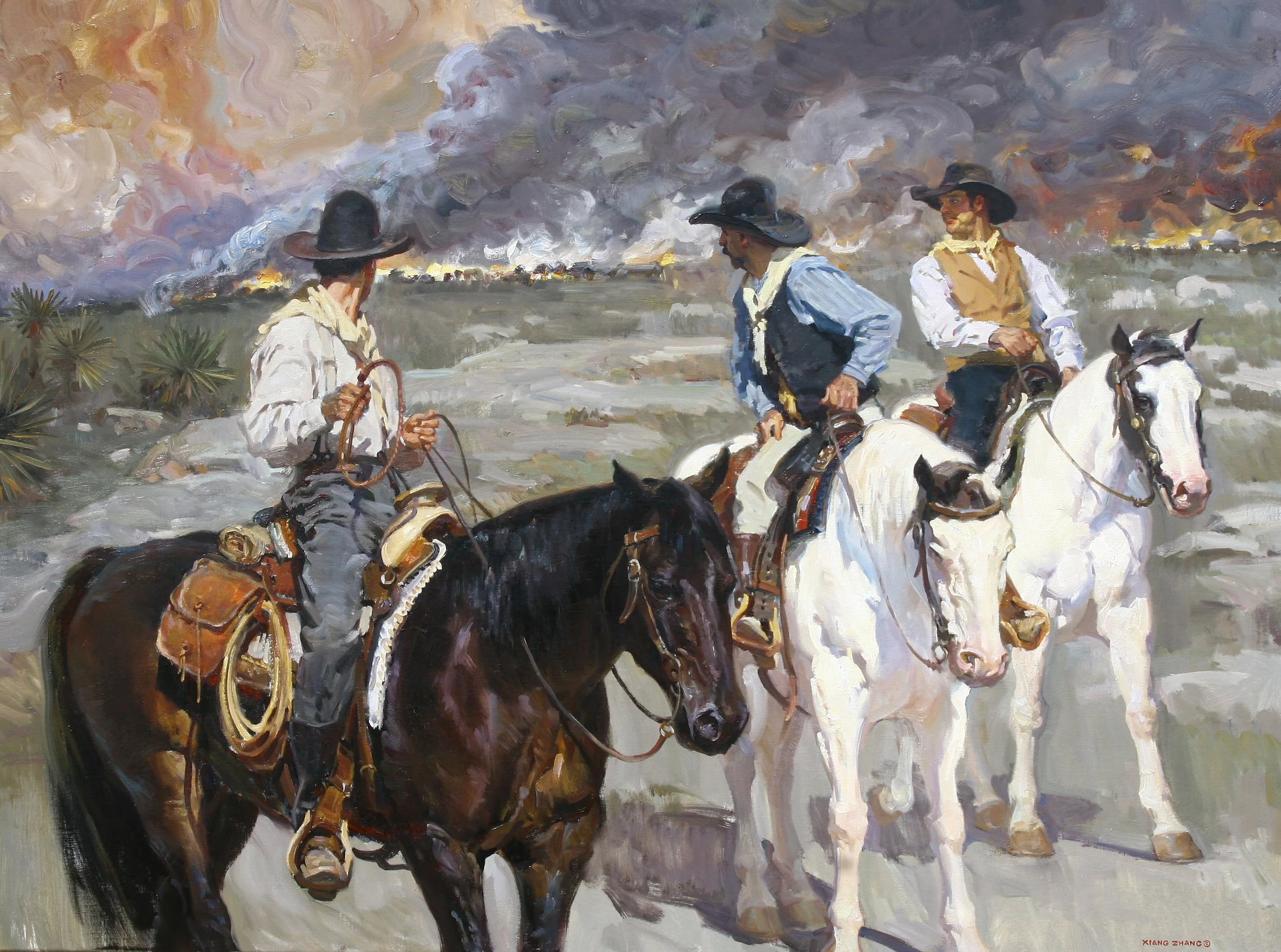 "Wildfire" oil on linen 36" x 48" Sold