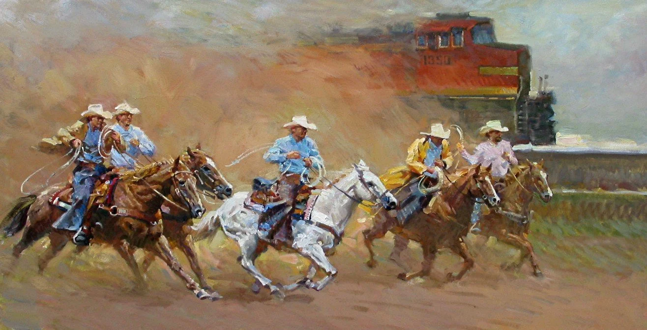 "Oat and Diesel" oil on linen 25" x 36" Sold
