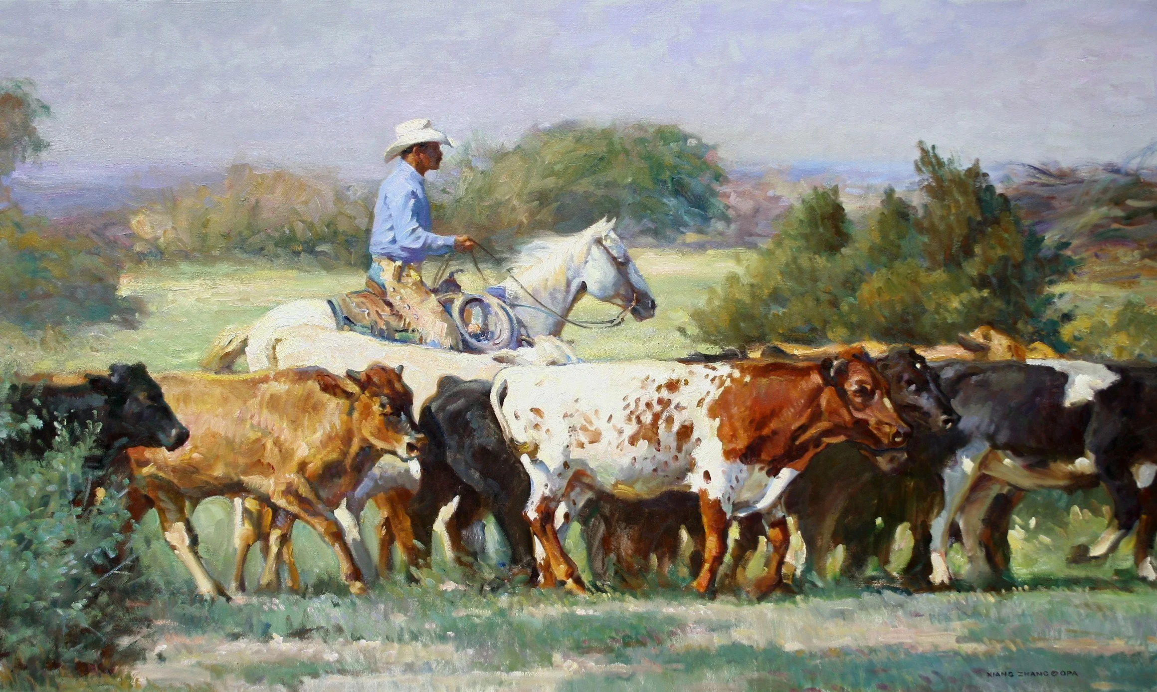 "At Geroge Ranch" oil on linen 38" x 60" Sold