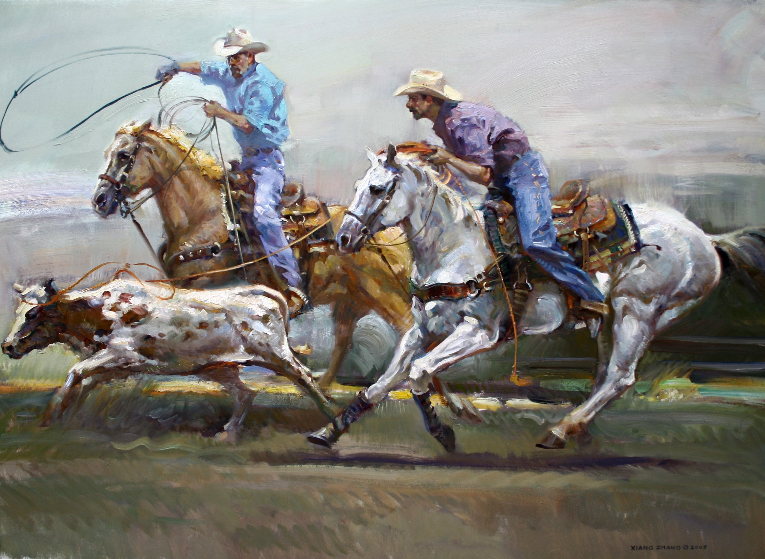 "Teamwork" oil on linen 36" x 48"