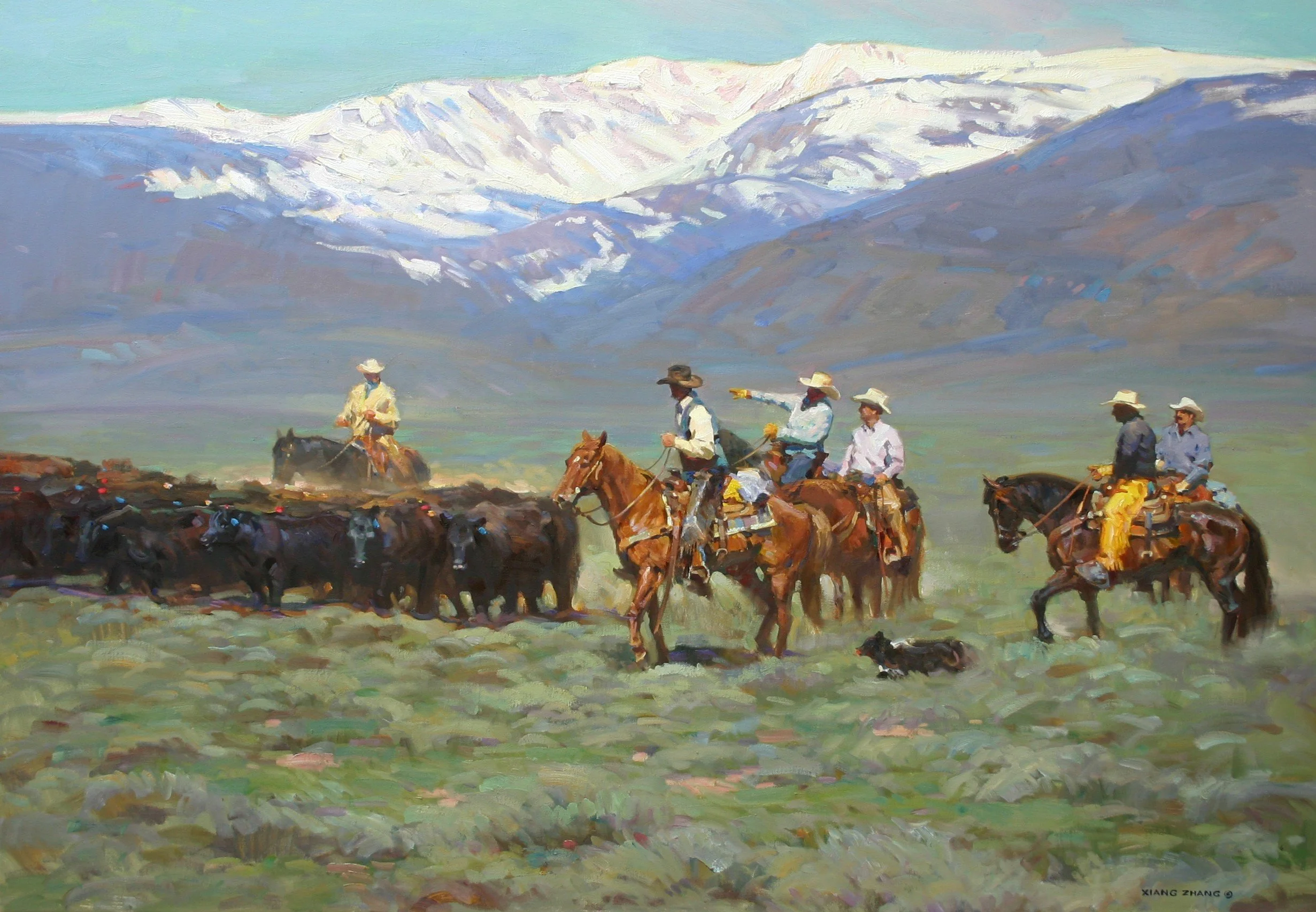 "Greener Grass" oil on linen 40" x 60" Sold