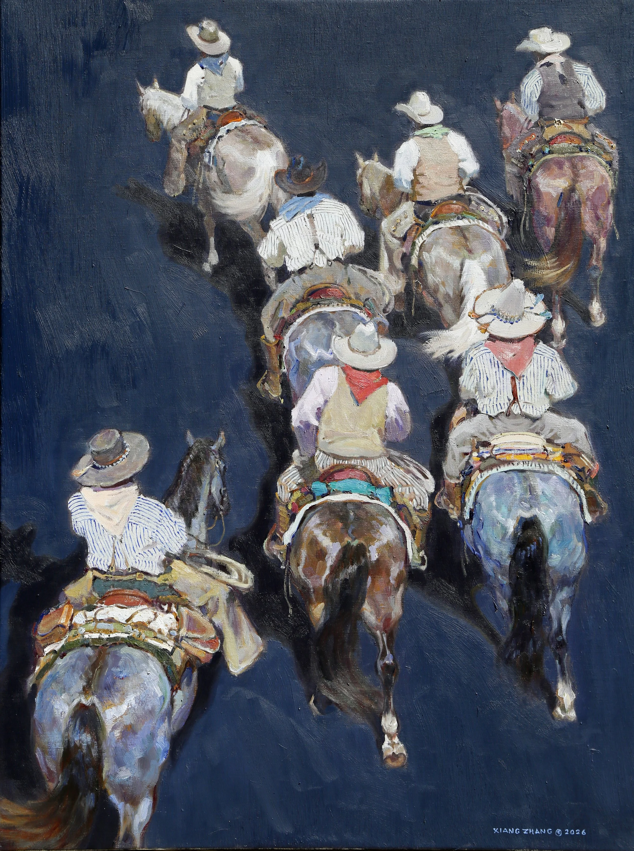 "Goodnight-Loving Trail" oil on linen 40" x 30"