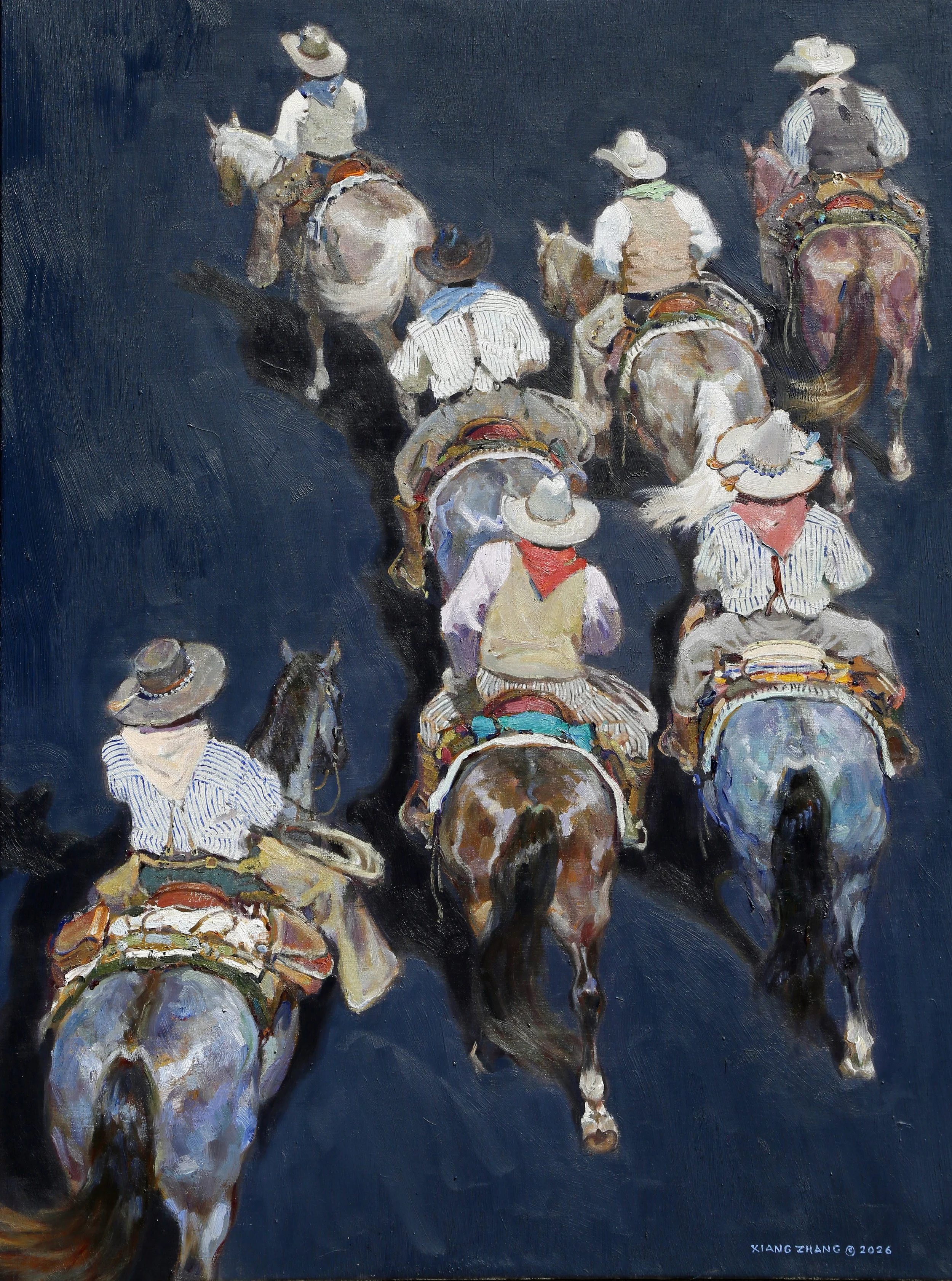 "Goodnight-Loving Trail" oil on linen 40" x 30" 