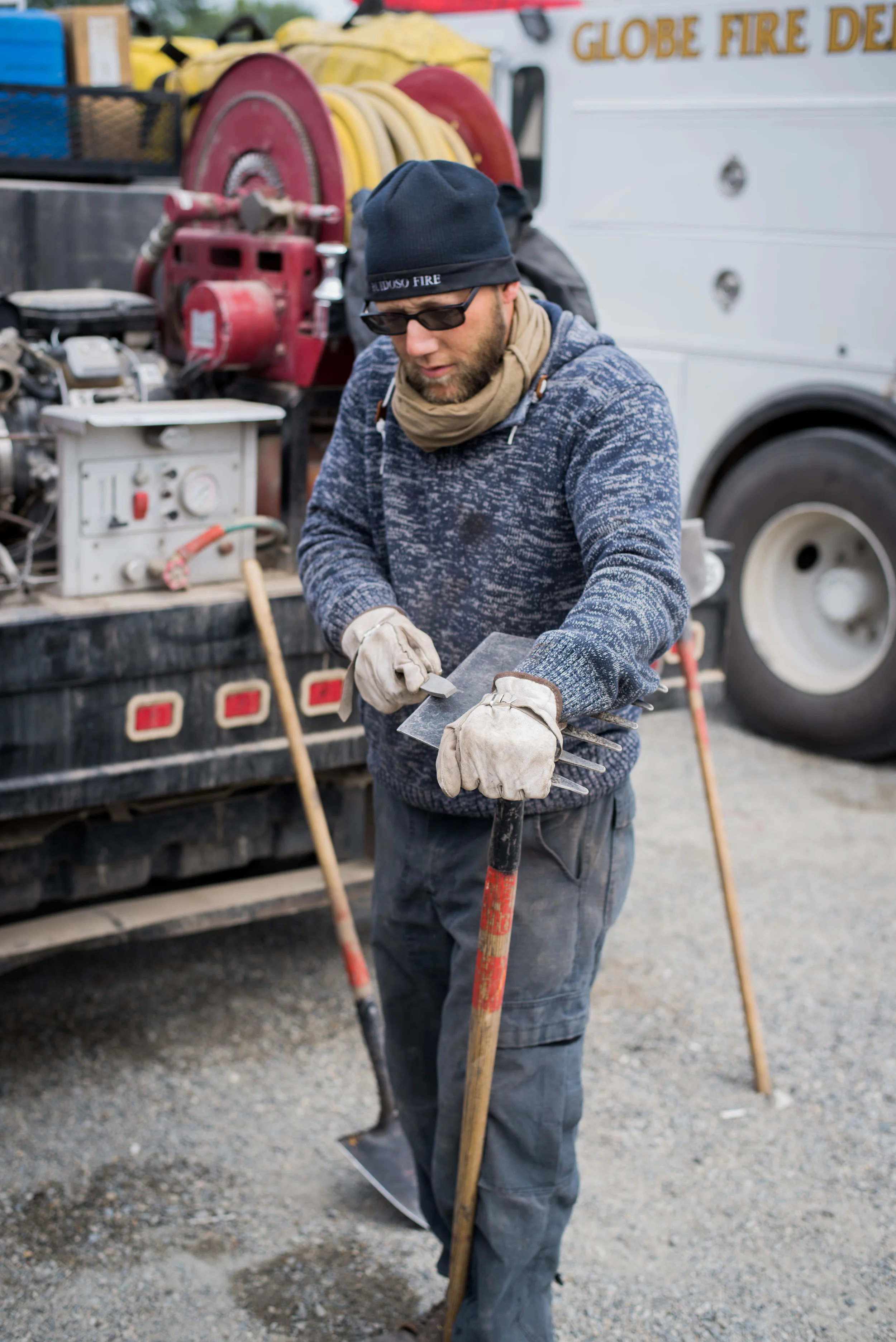 William Green, a wildfire fighter, is an EMT back home with Ruidoso, Fire & Rescue in New Mexico.